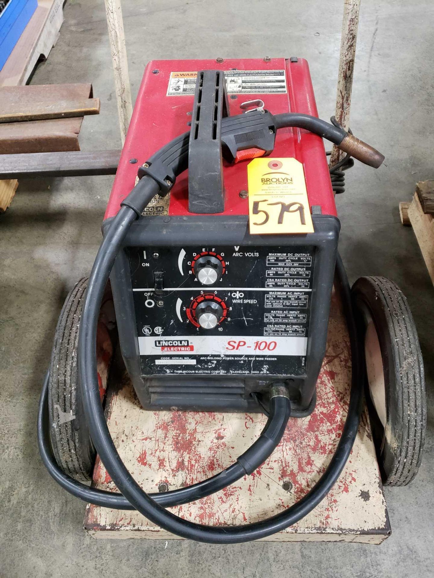 Lincoln electric welder. Model SP-100. Single phase 115v. Includes cart ...