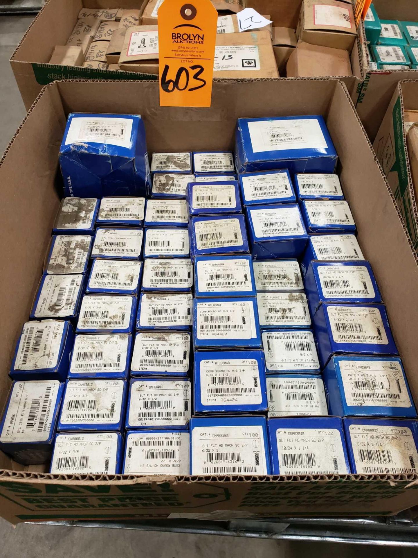 Qty 45 - boxes of assorted new hardware as pictured.