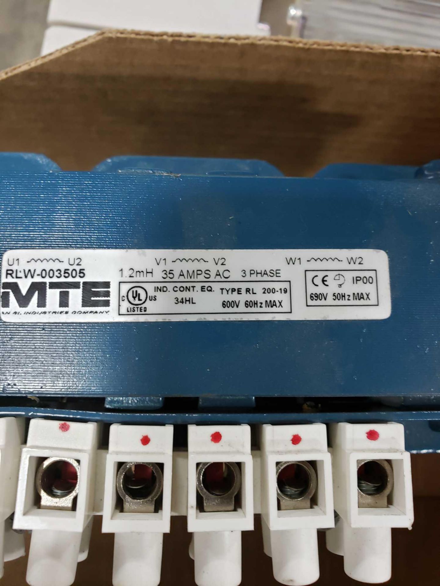 MTE line reactor. model RLW-003505. - Image 2 of 3