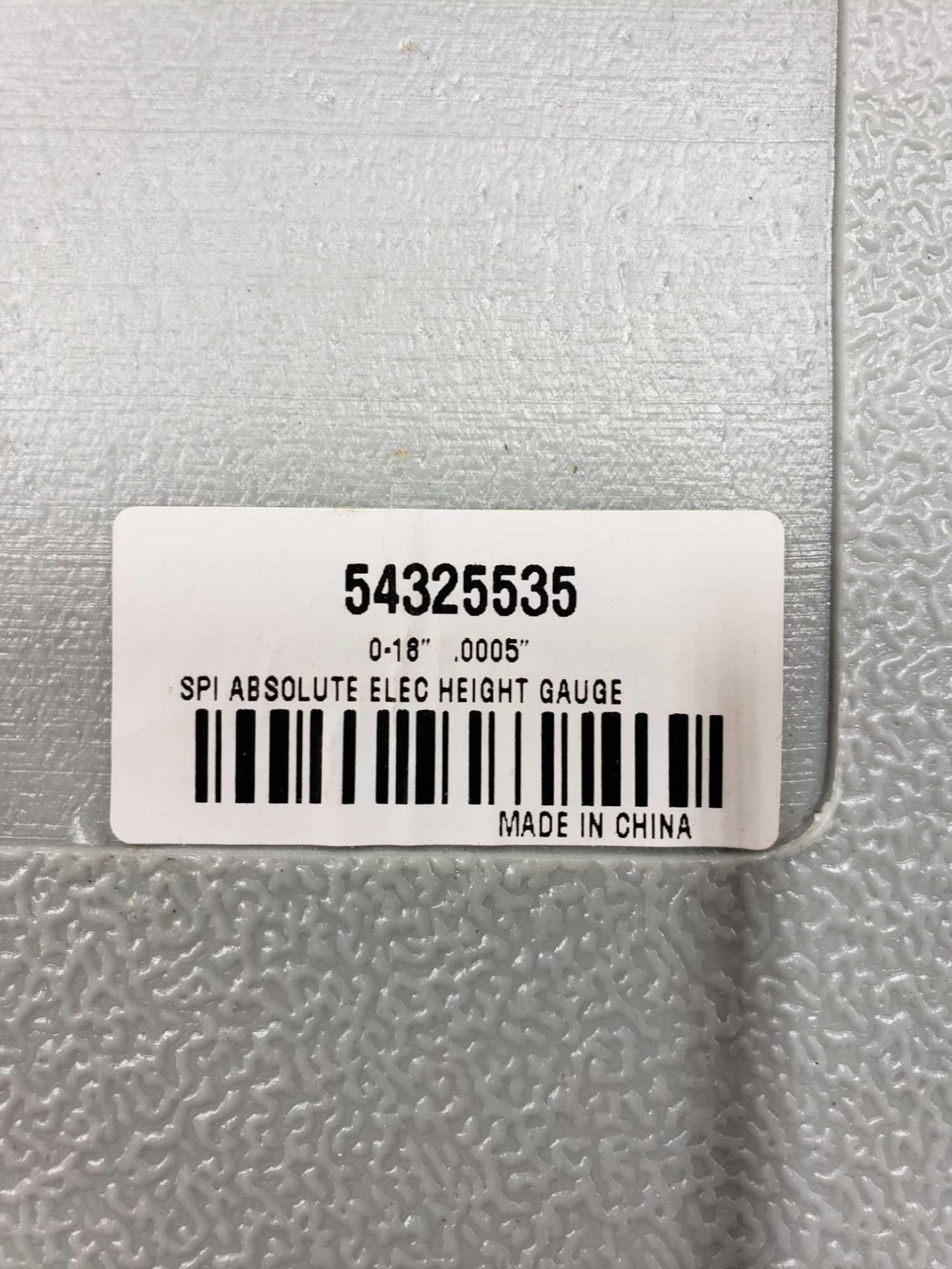 18" SPI absolute electric height gage. Resolution to .0005". Part number 54325545. - Image 3 of 3