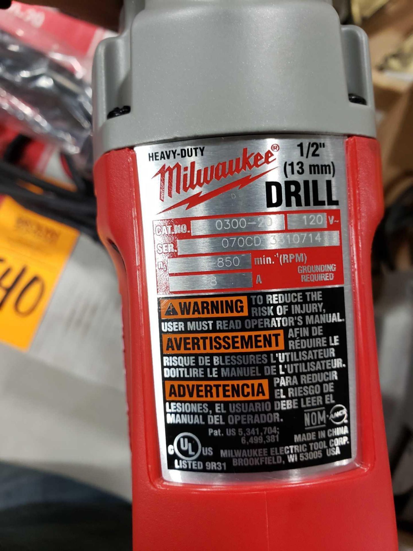 Milwaukee 1/2" drill catalog number 0300-20. New in box. - Image 2 of 2