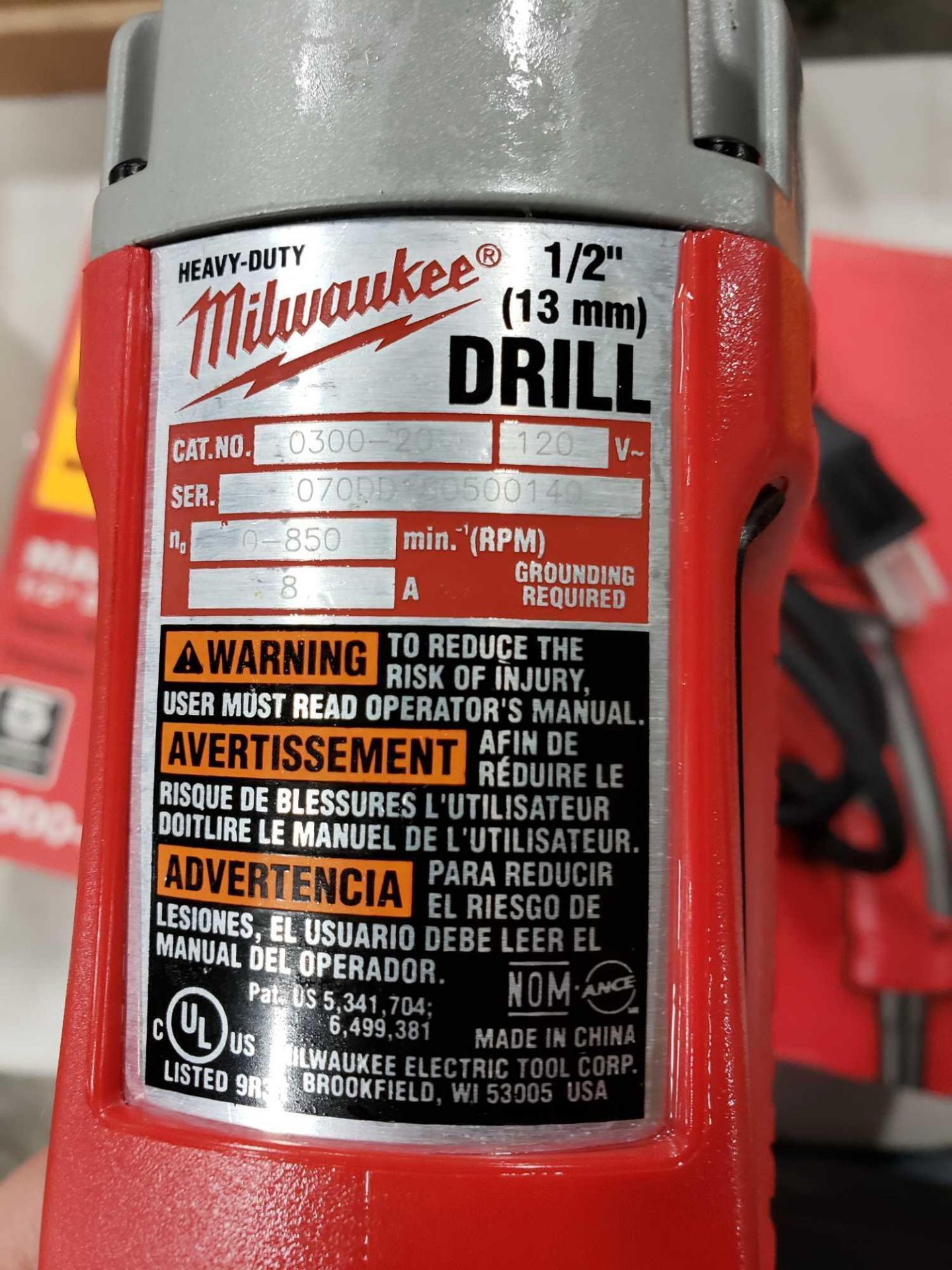 Milwaukee 1/2" drill catalog number 0300-20. New in box. - Image 2 of 2