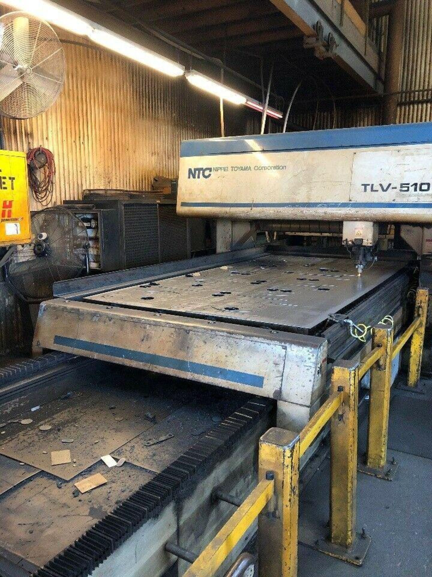 122"x61" NTC Nippei Toyama TLV-510 laser cutting table. Fanuc 16i-L controls. - Image 2 of 12