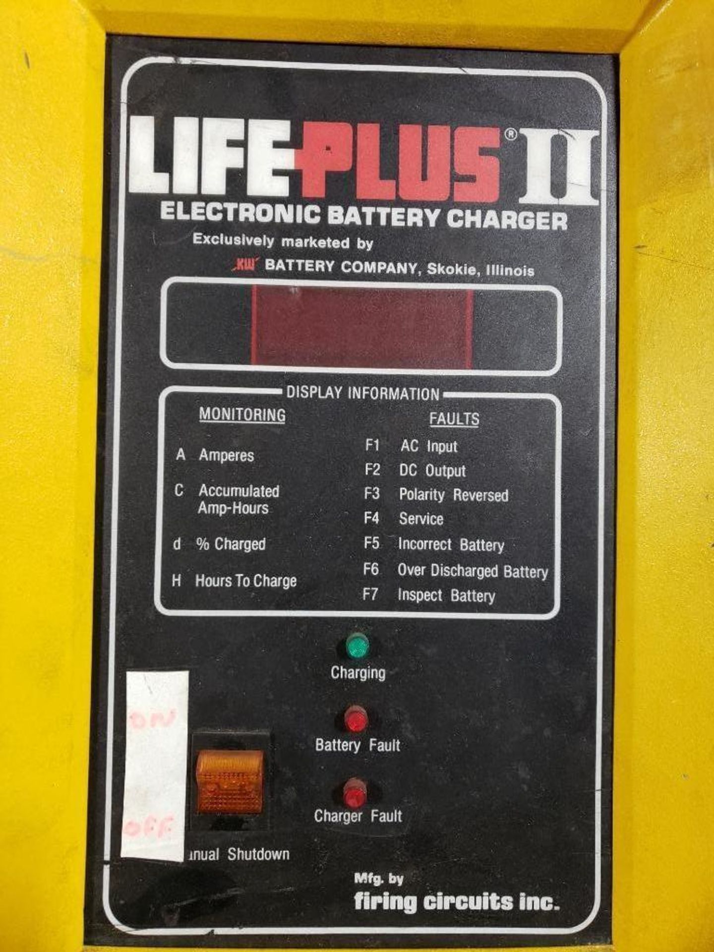 LifePlus II battery charger. Model MC3-12/18-240. 24v and 36v charger. 850/600 A/H. - Image 2 of 3
