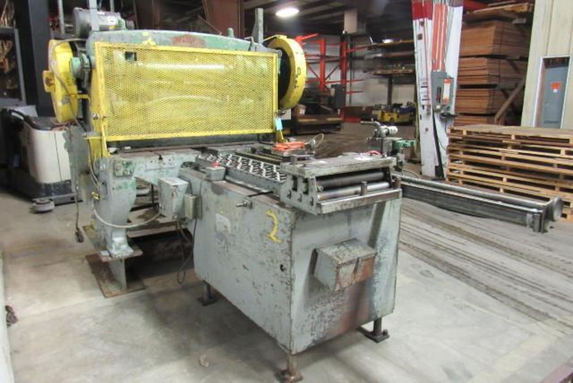 48" x 1/8" Morgan Rushworth automatic power feed cut to length line shear. - Image 8 of 11