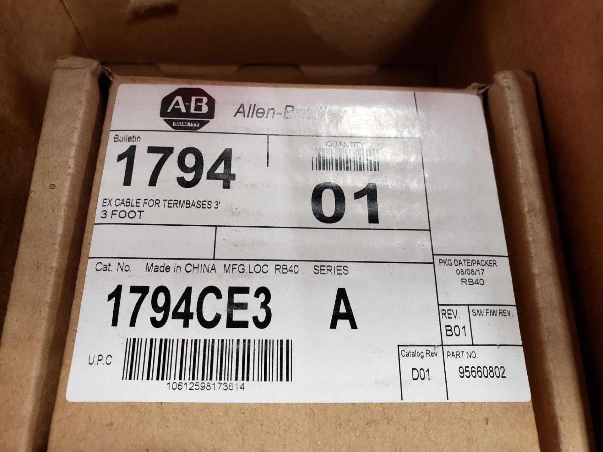 Allen Bradley cable assembly catalog 1794CE3 series A. New in box. - Image 3 of 3