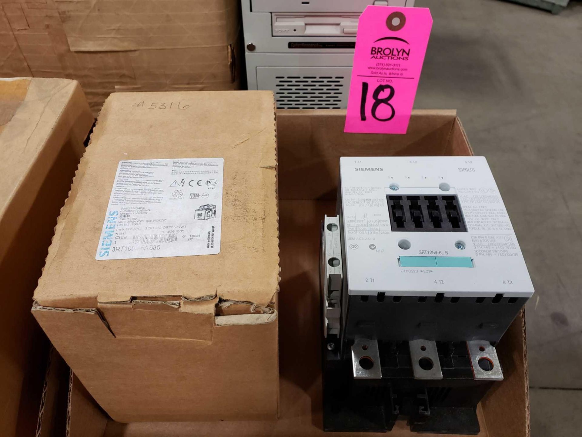 Siemens contactor model 3RT1054-6AB36. New in box.