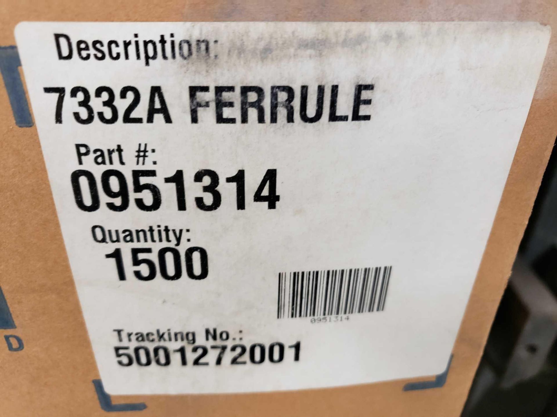 Qty 3000 - Truex ferrule model 7332A, part number 0951314. New in bulk box. - Image 2 of 3