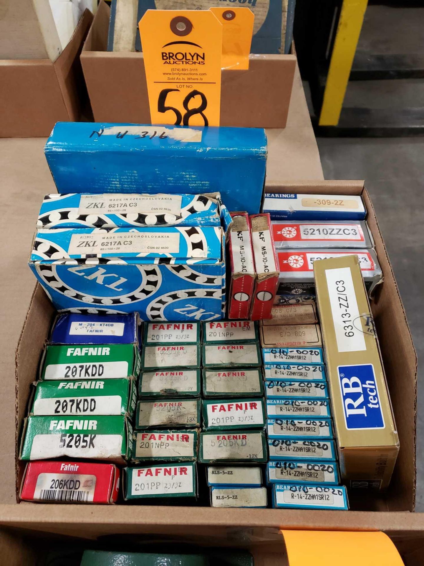 Qty 34 - Assorted bearings. New as pictured.