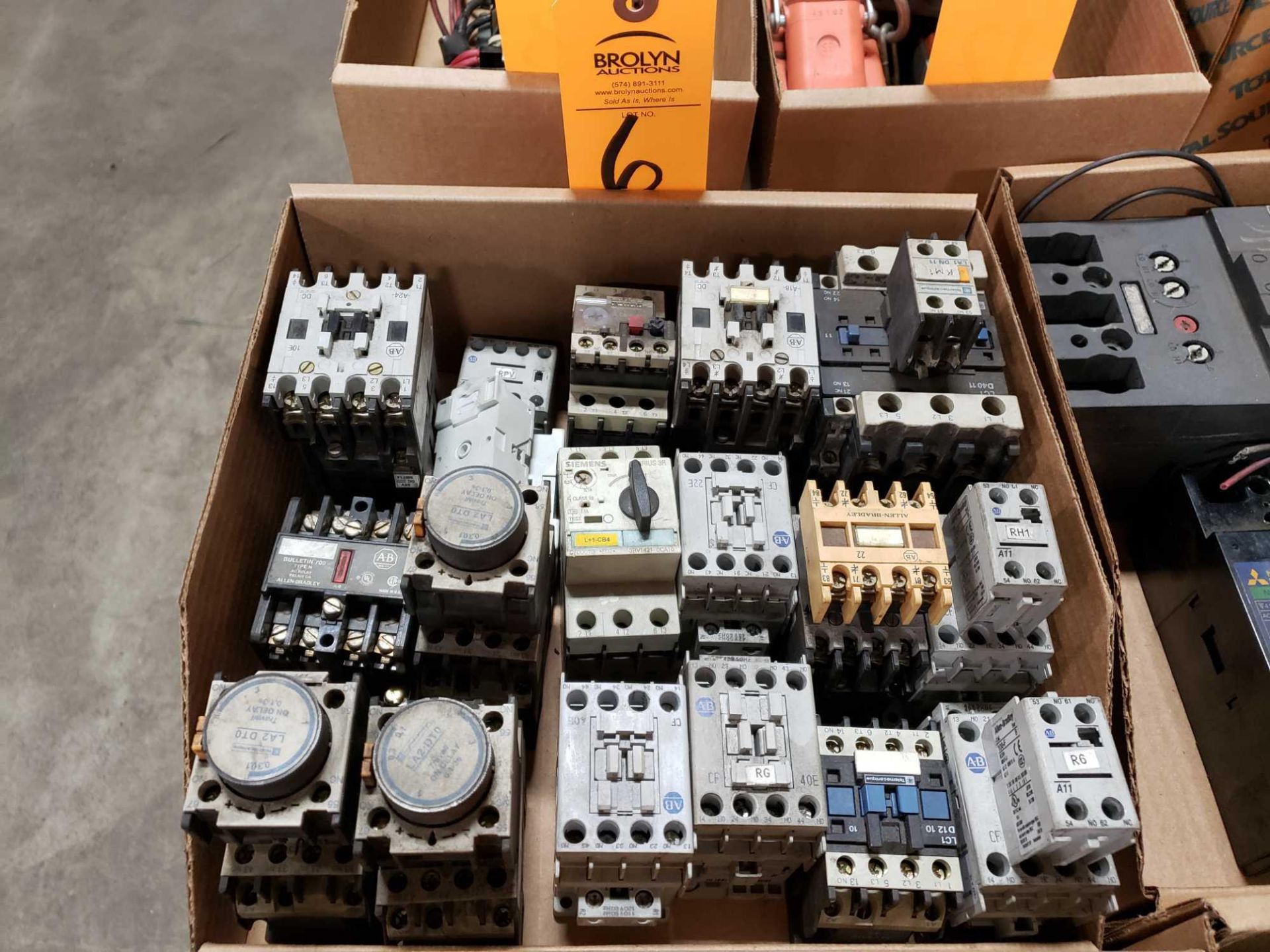 Large Qty assorted contactors, starters, electrical as pictured.