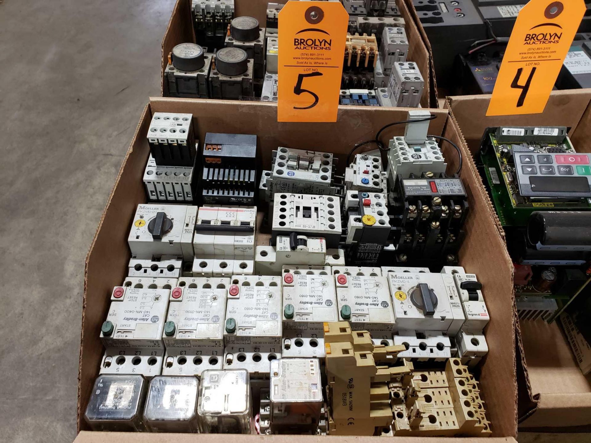 Large Qty assorted contactors, starters, electrical as pictured.