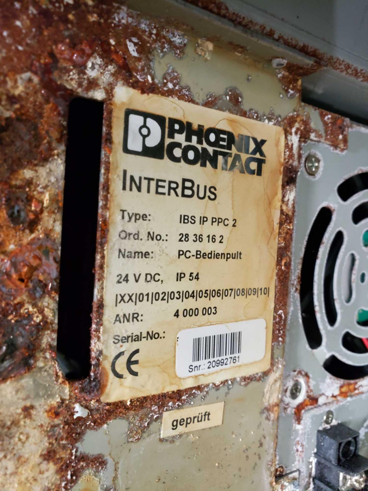 Phoenix Contact Interbus Operator inteface Type IBS-IP-PPC-2. - Image 3 of 3