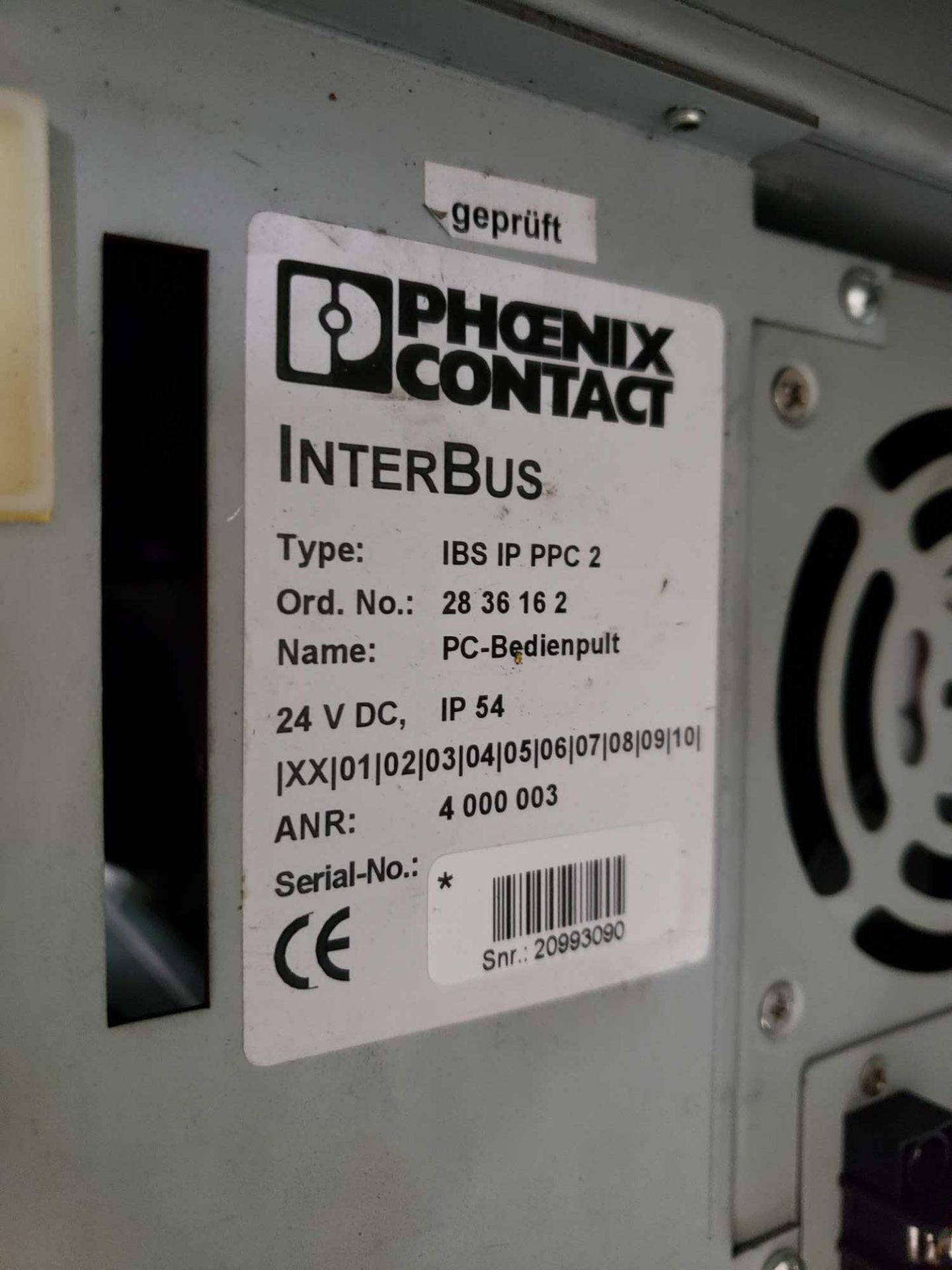 Phoenix Contact Interbus Operator inteface Type IBS-IP-PPC-2. - Image 3 of 3