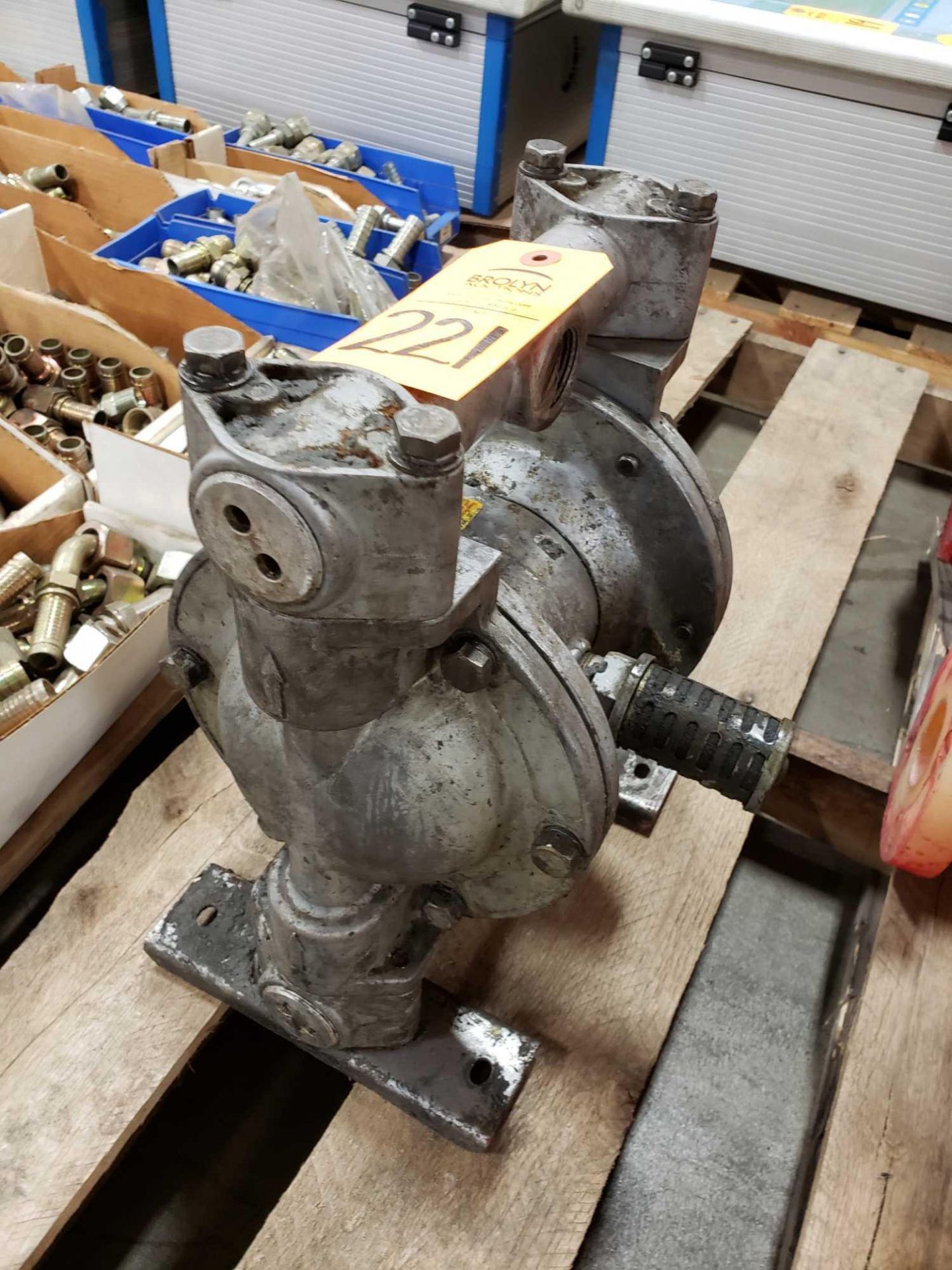 Diaphragm pump. Appears to be ARO or Ingersoll Rand.
