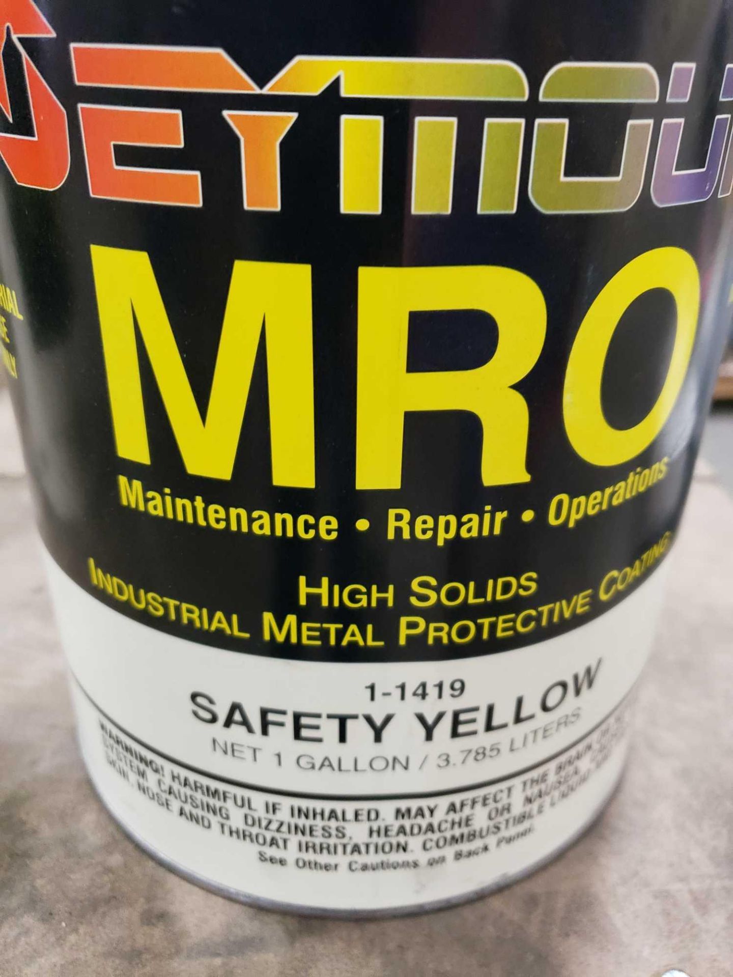 Qty 1 - Seymour MRO paint Gloss Safety Yellow model 1-1419. New as pictured. - Image 2 of 2