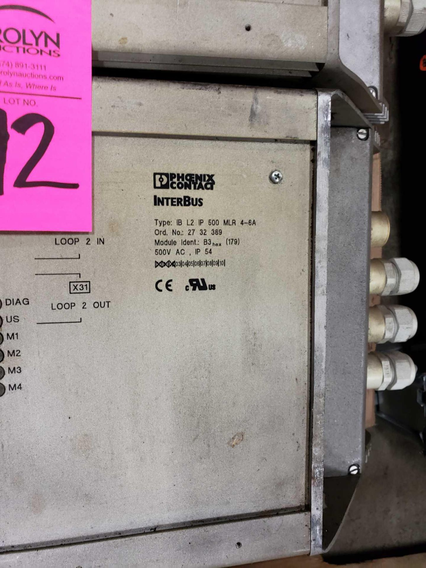 Qty 2 - Phoenix Contact Interbus IB-L2-IP-500-MLR-4-6A remote field controller. - Image 2 of 2