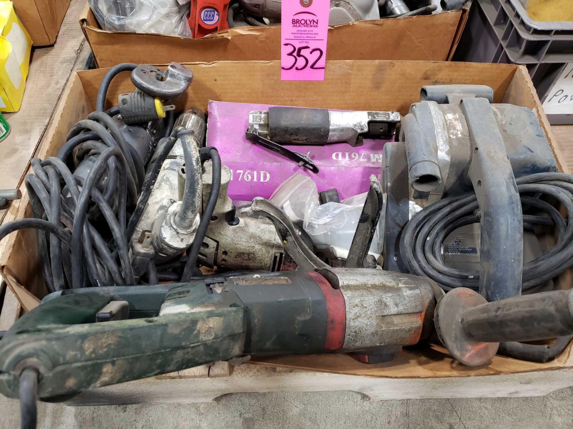 Bin of assorted tools as pictured.