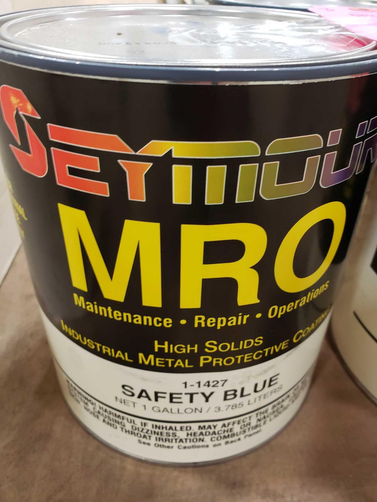 Qty 3 - Seymour MRO paint Gloss Safety Blue model 1-1427. New as pictured. - Image 2 of 2