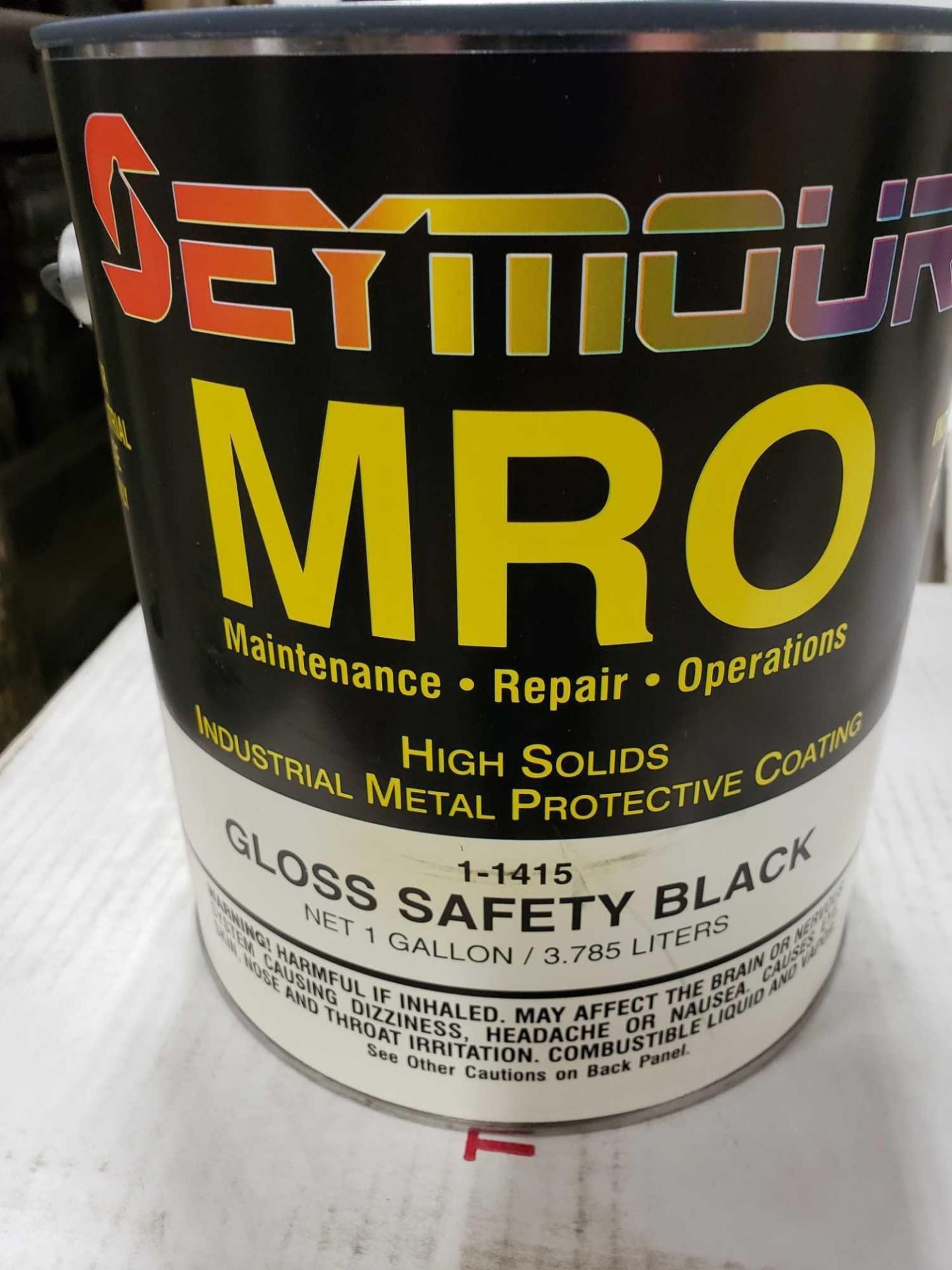 Qty 4 - Seymour MRO paint Gloss Safety Black model 1-1415. New as pictured. - Image 2 of 2