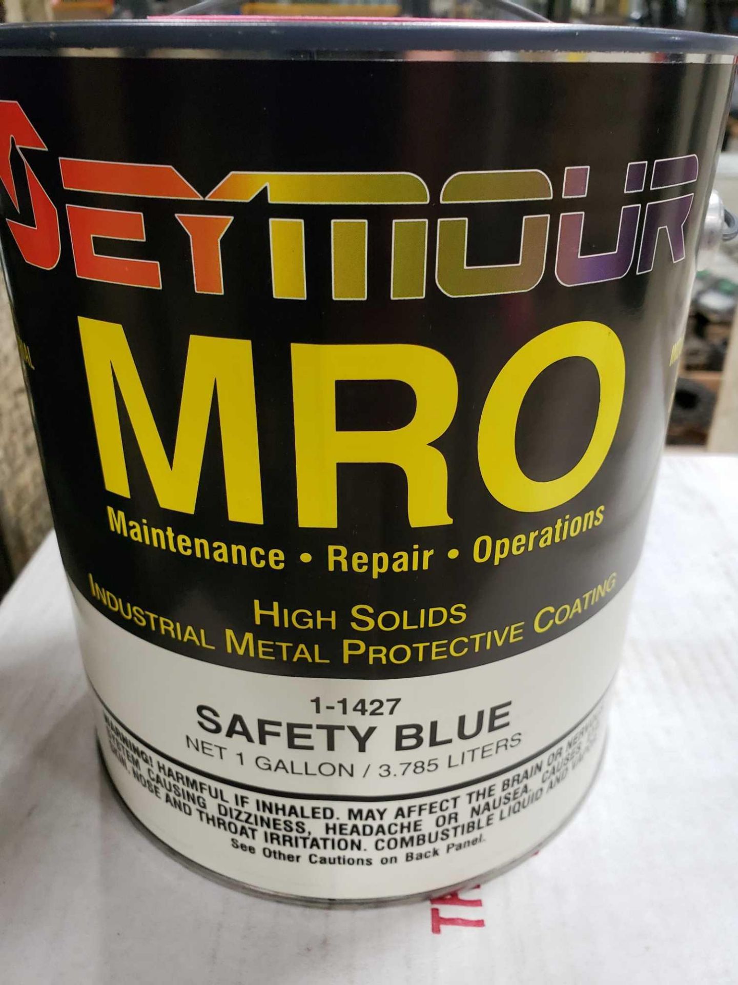 Qty 4 - Seymour MRO paint Gloss Safety Blue model 1-1427. New as pictured. - Image 2 of 2