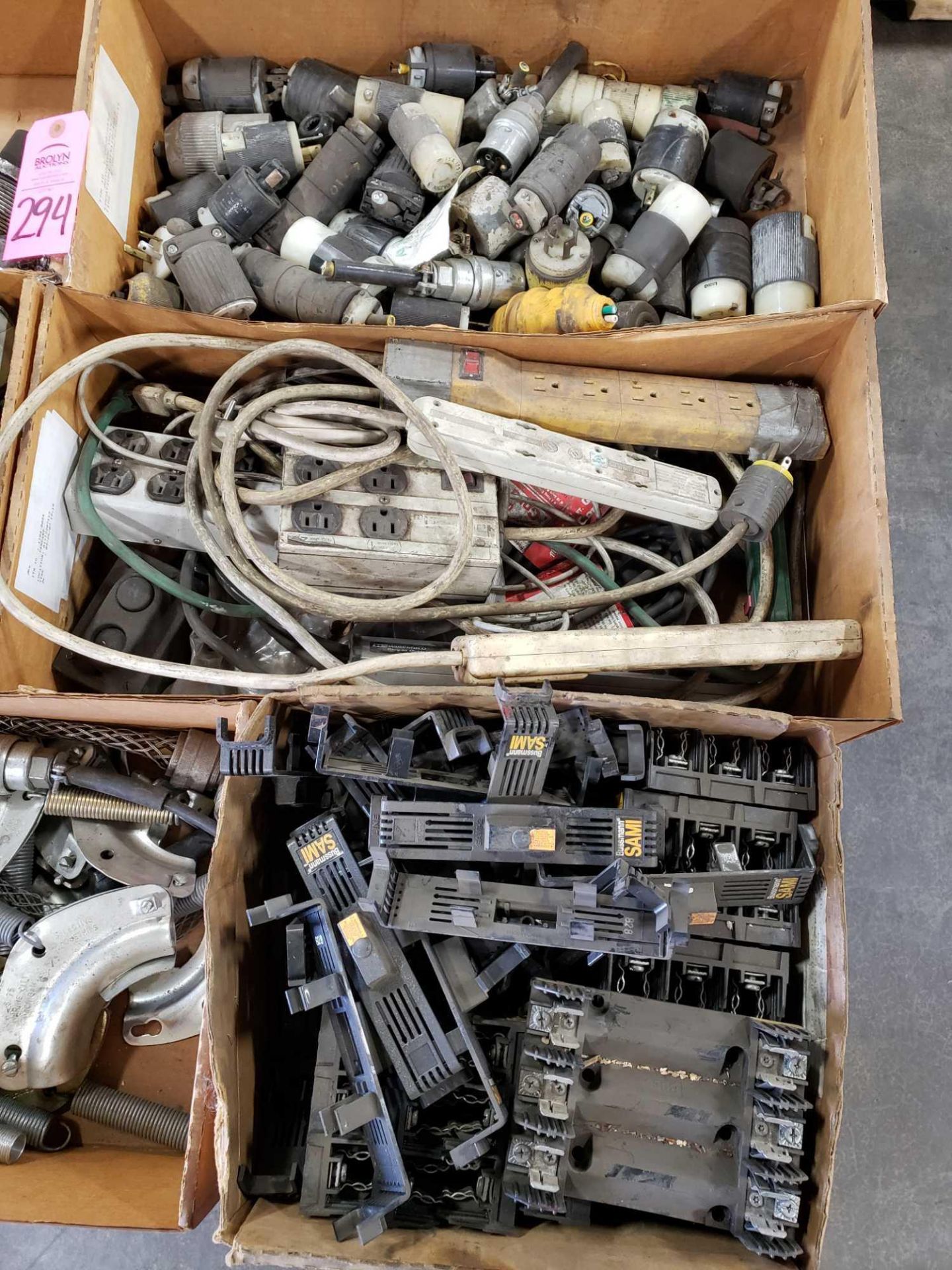 Pallet of assorted electrical parts and tools. - Image 5 of 6