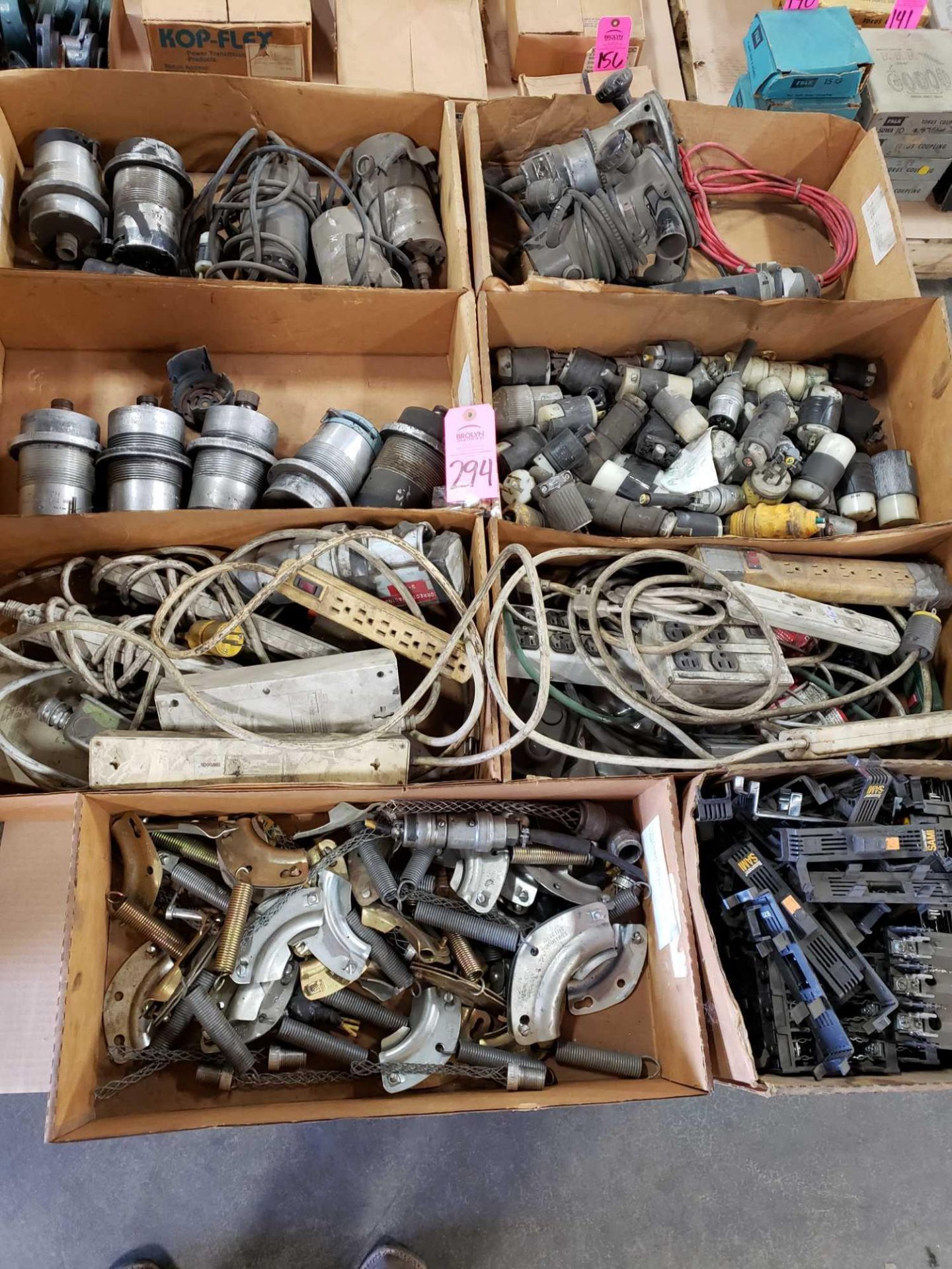 Pallet of assorted electrical parts and tools. - Image 2 of 6