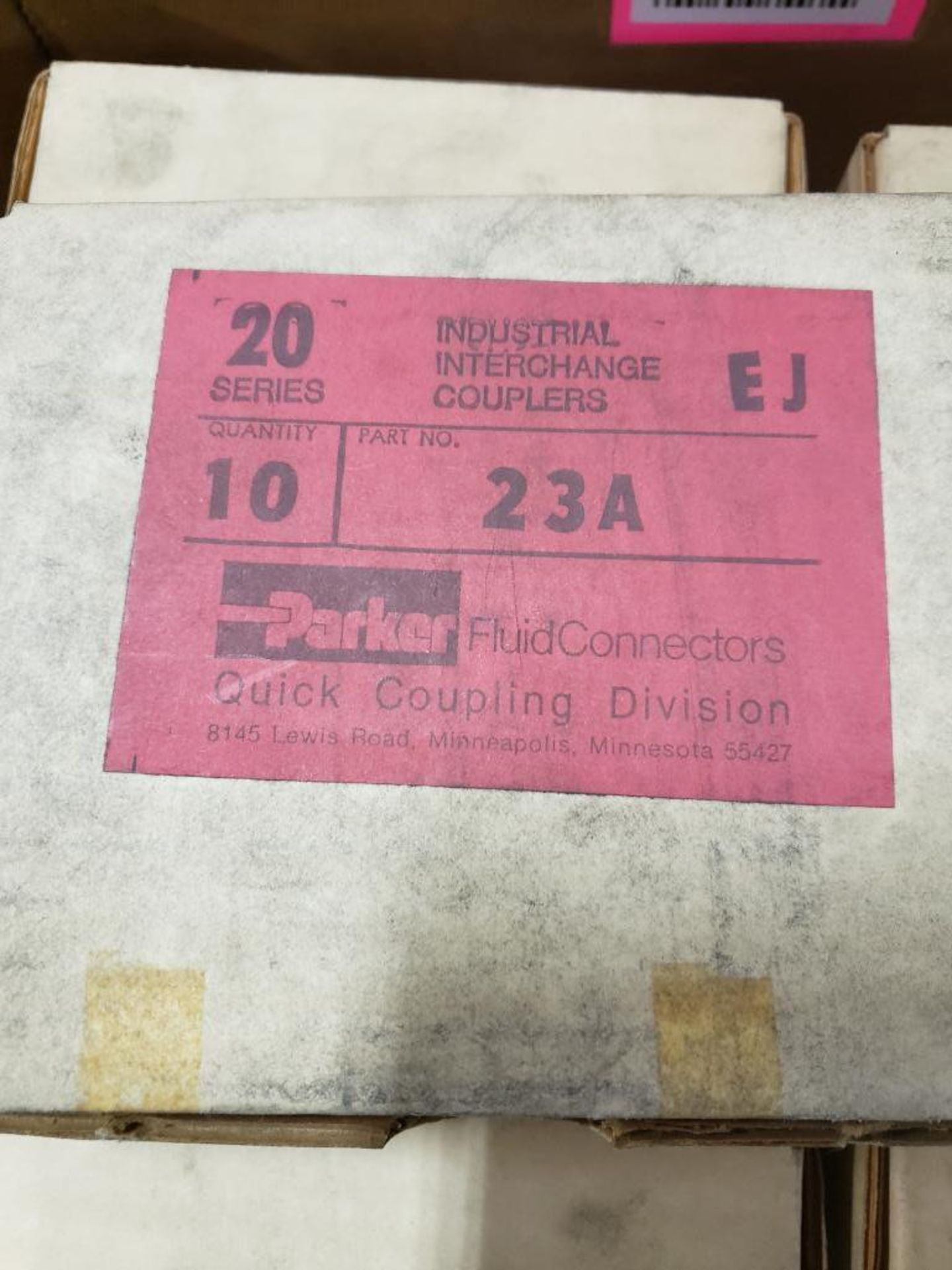 Qty 120 (12 boxes of 10) - Parker couplings model 23A. New in box. - Image 2 of 3