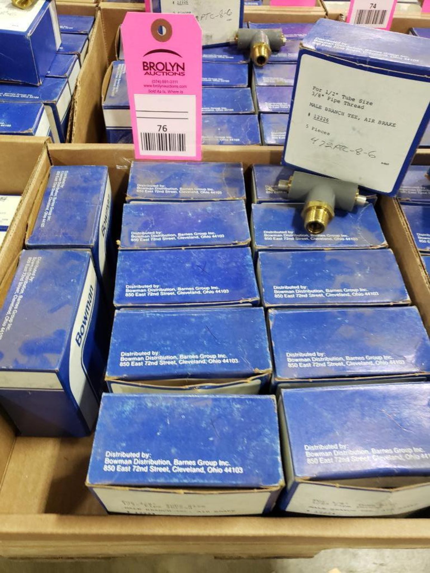 Qty 65 - Air fittings, new in bulk boxes as pictured.