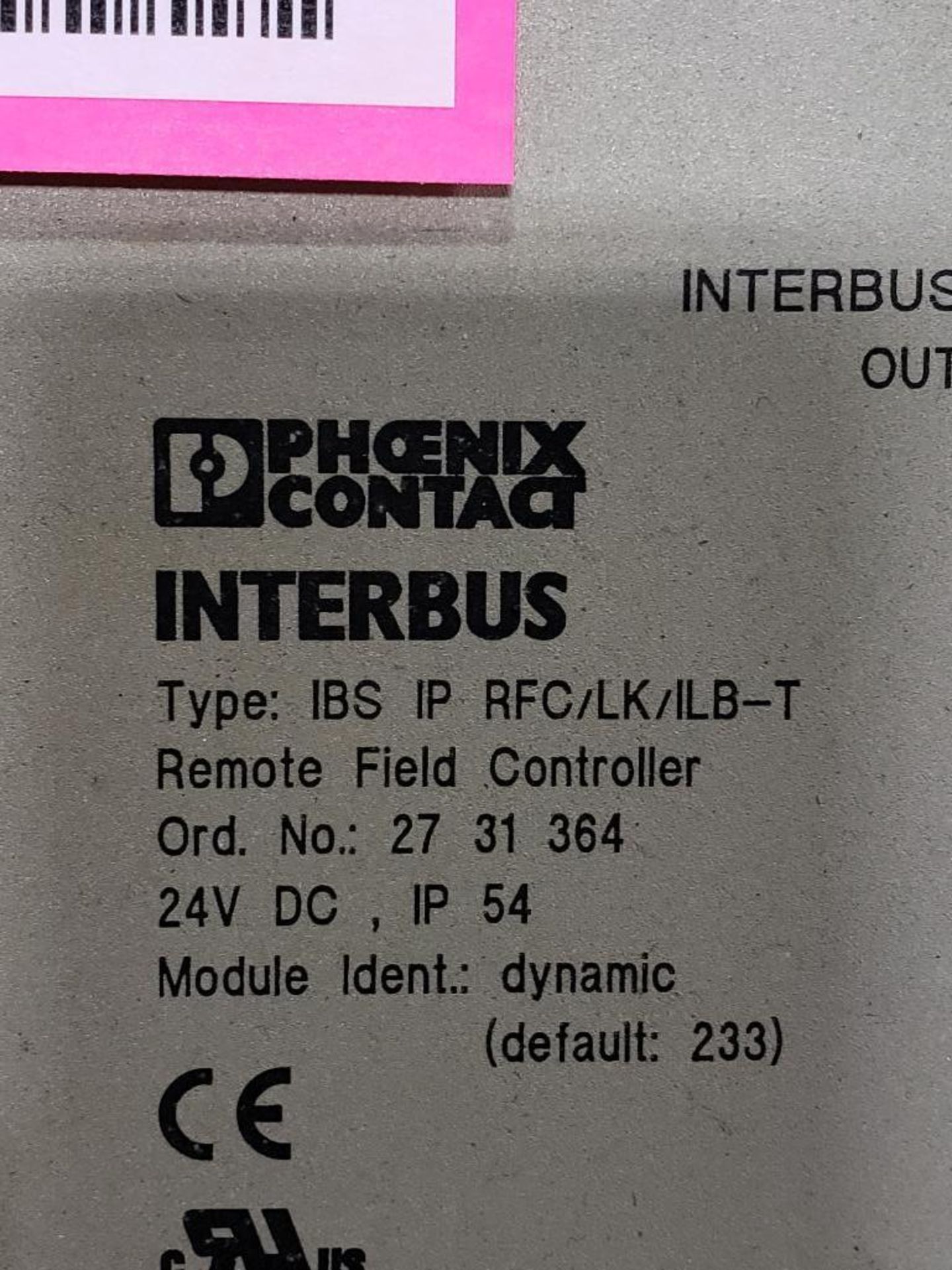 Qty 2 - Phoenix Contact Interbus Model IBS-IP-RFC/LK/ILB-T controller. - Image 2 of 2