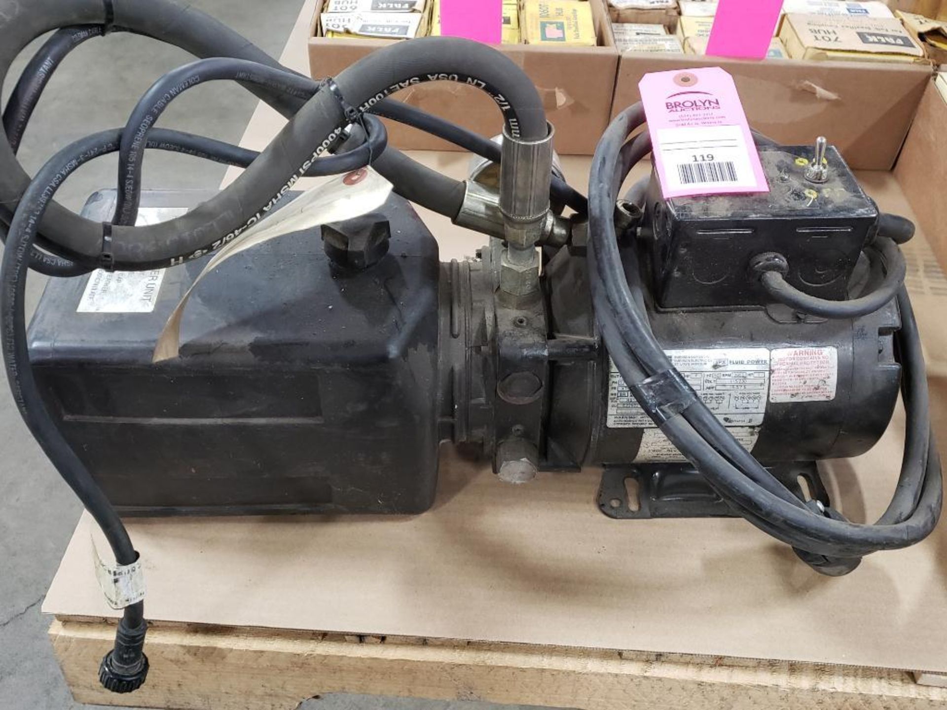 1hp Gates Fluid hydraulic power pack, 115/230v single phase.