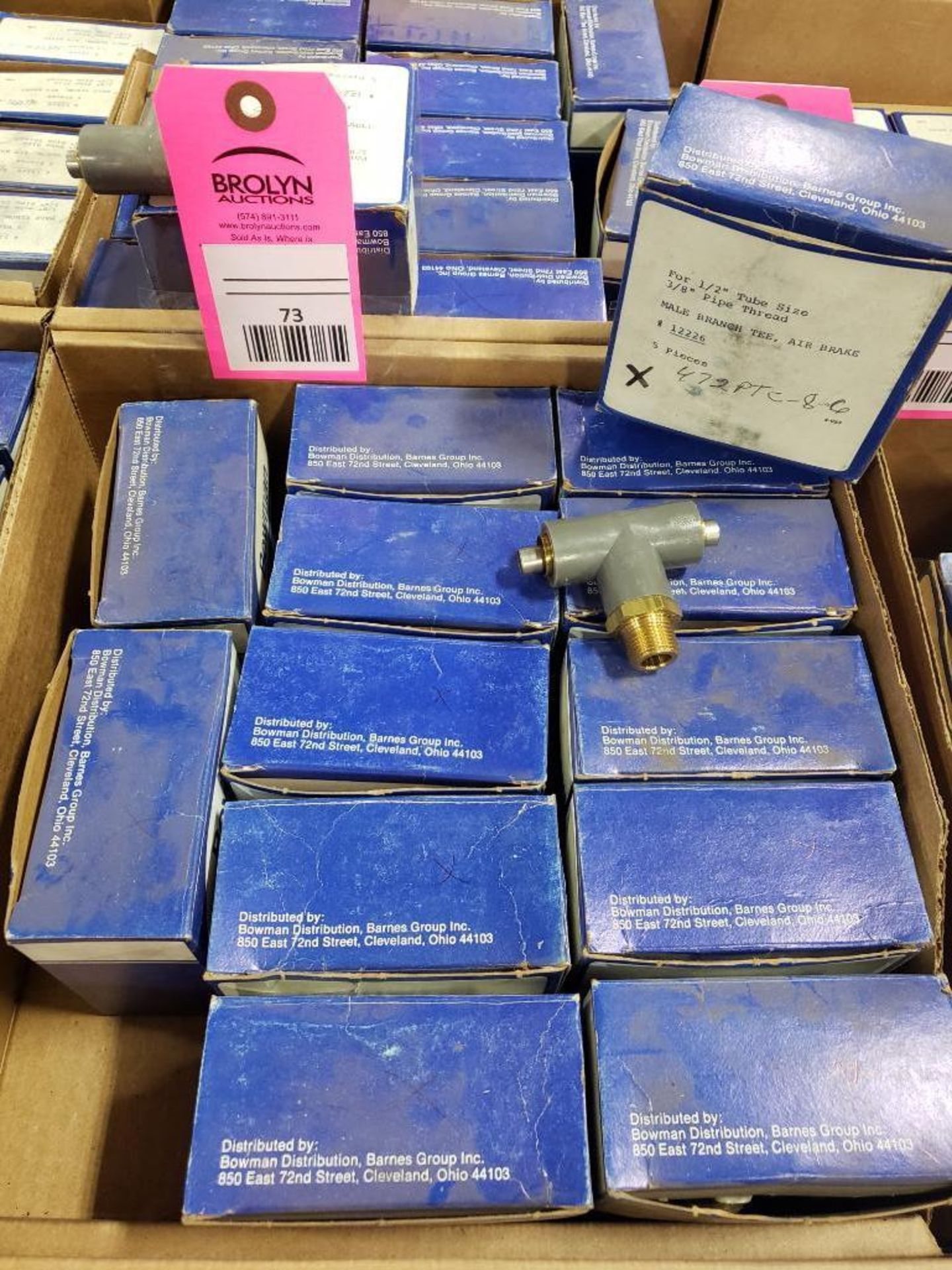 Qty 65 - Air fittings, new in bulk boxes as pictured.