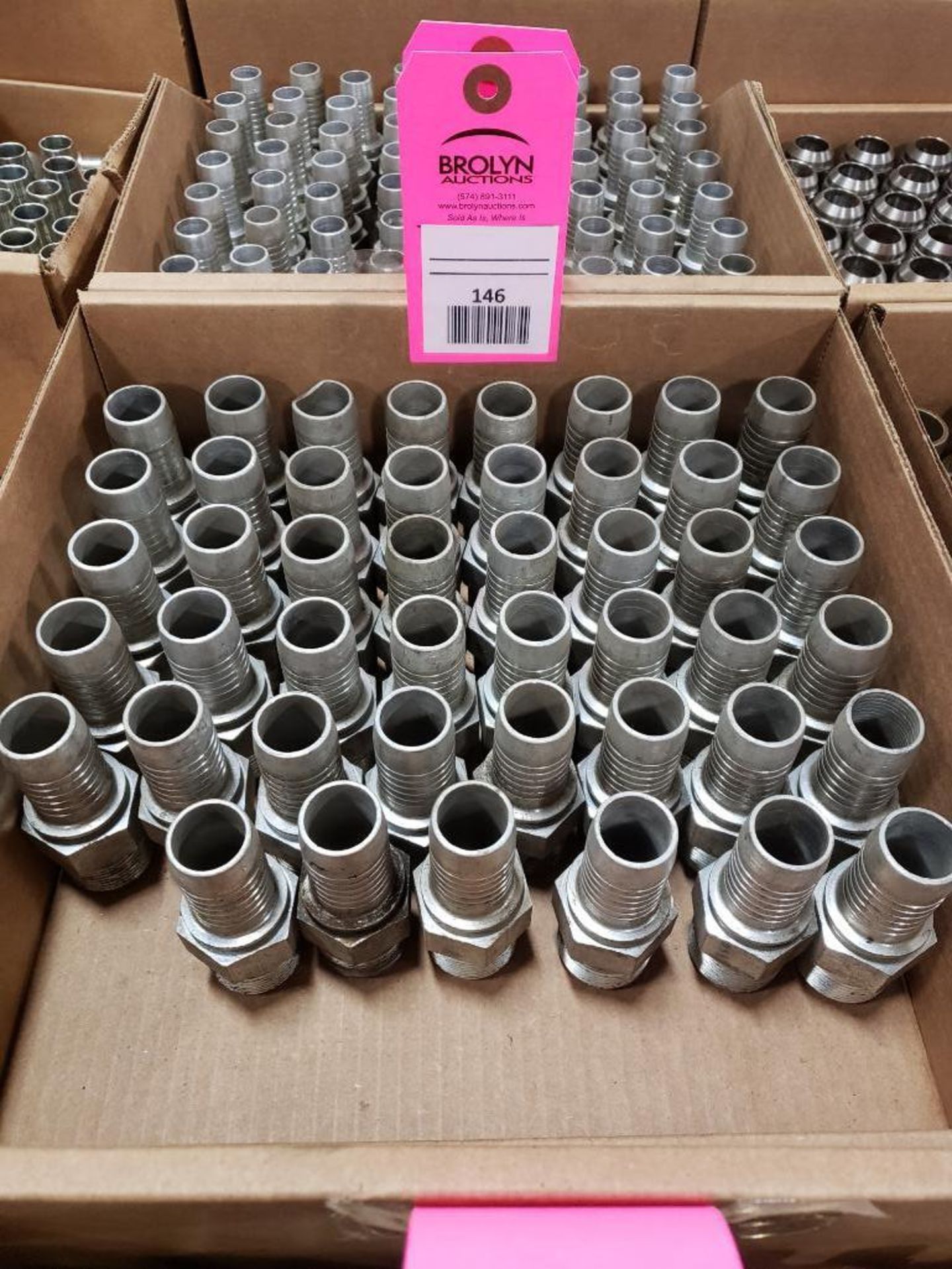 Lot of assorted hydraulic fittings new as pictured.