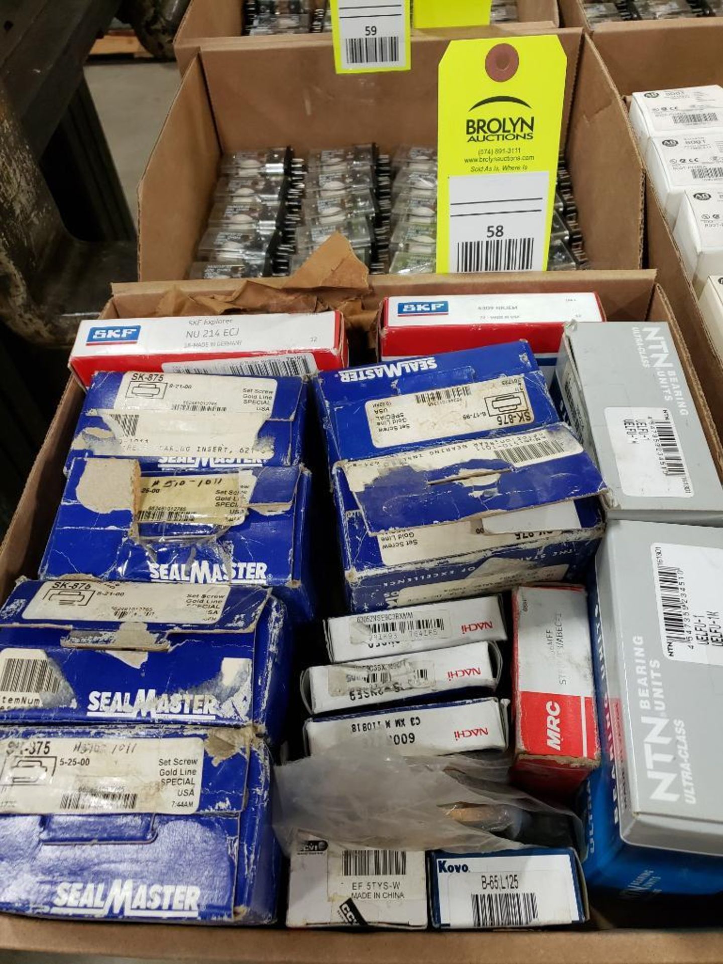 Large assortment of bearings as pictured.