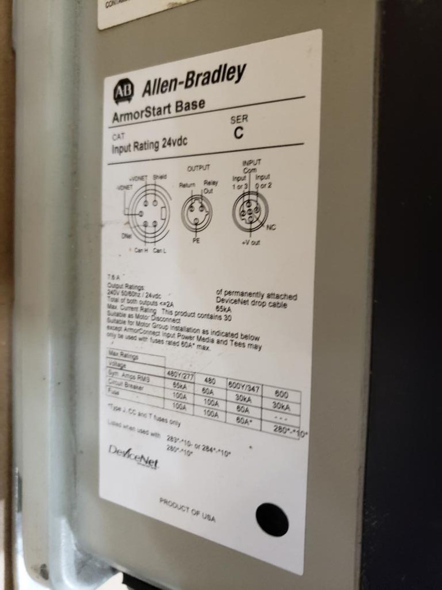 Allen Bradley Armorstart. Catalog 284D-FVD2P3Z-10-CRN-3. Includes base. - Image 3 of 3