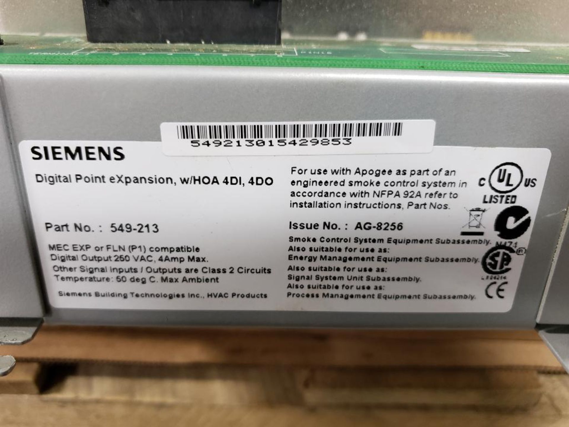 Qty 2 - Siemens Apogee digital point expansion part number 549-223. - Image 3 of 3