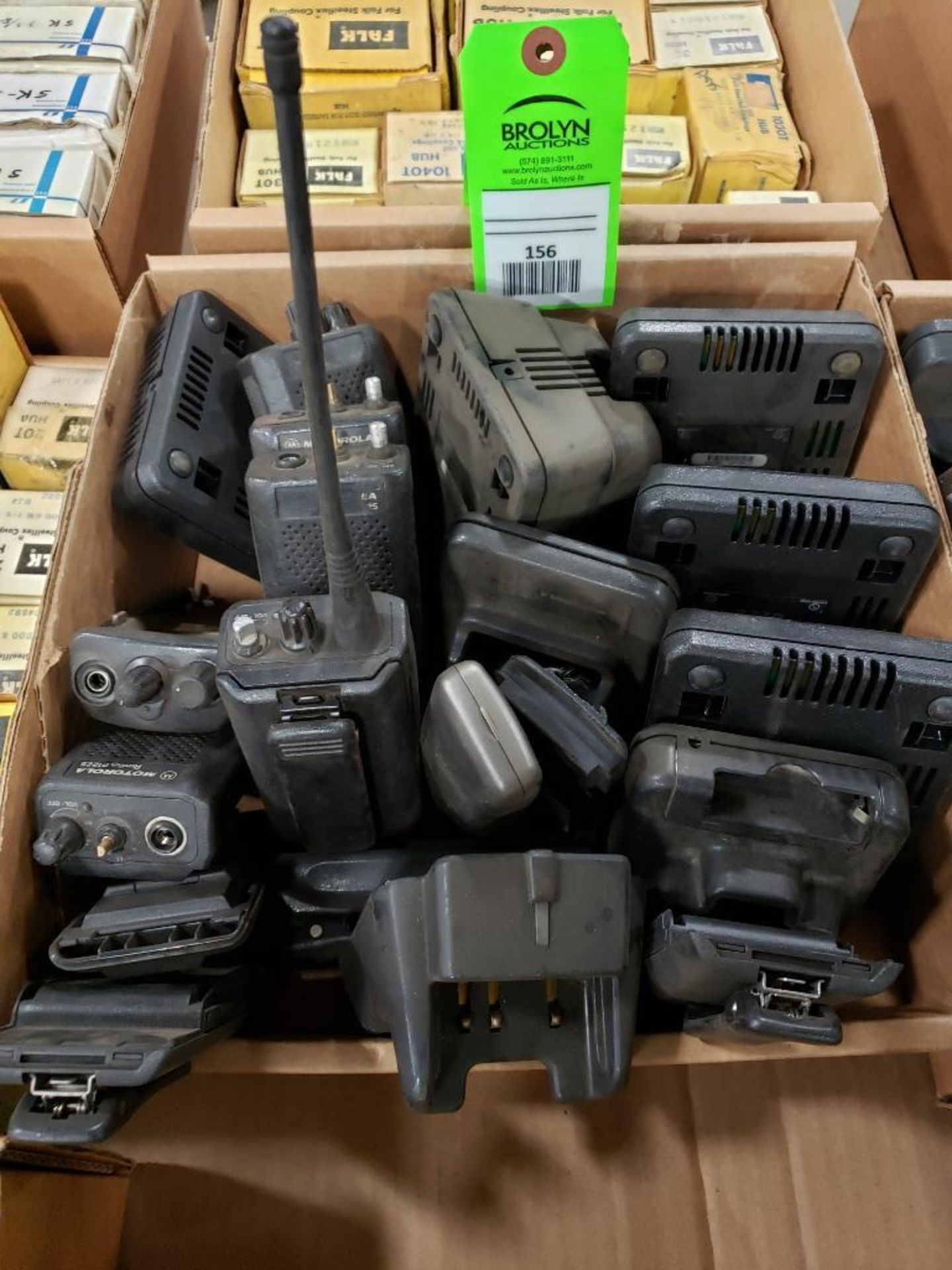 Assorted walkie talkies and accessories.