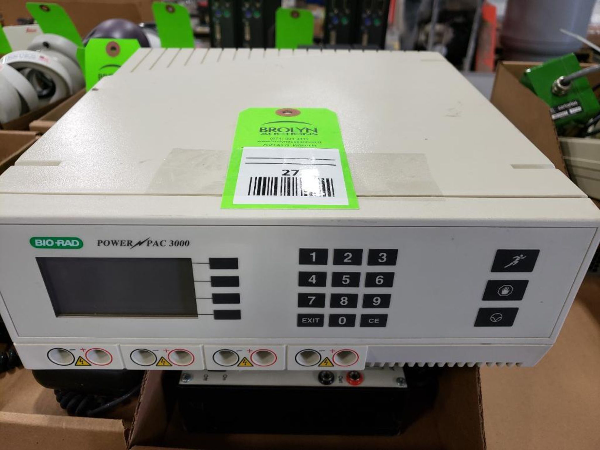 Bio Rad PowerPac 3000 electrophoresis power supply.