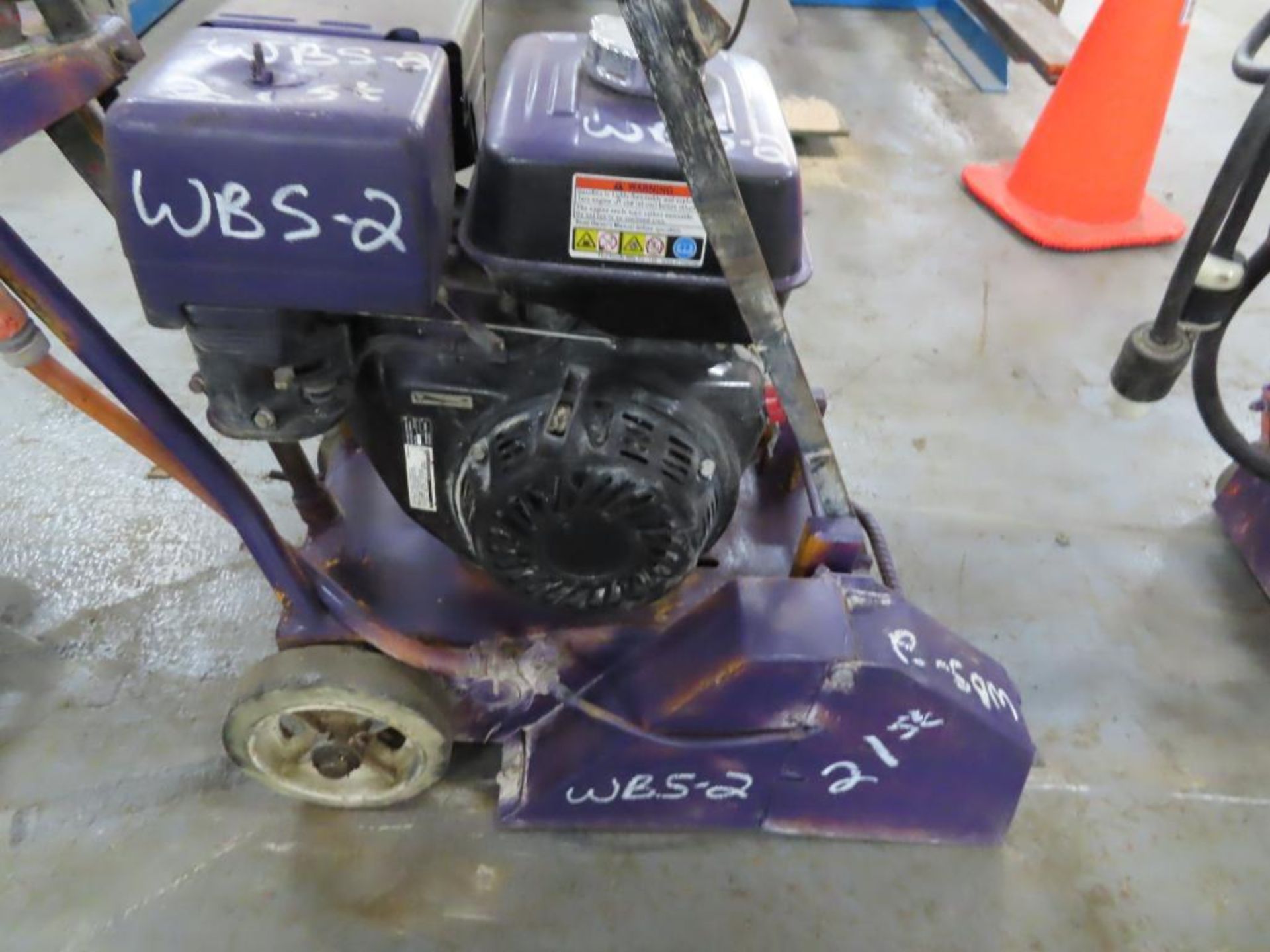 Gas concrete saw. Brand unmarked. Honda engine. 12" approx blade capacity. - Image 2 of 3