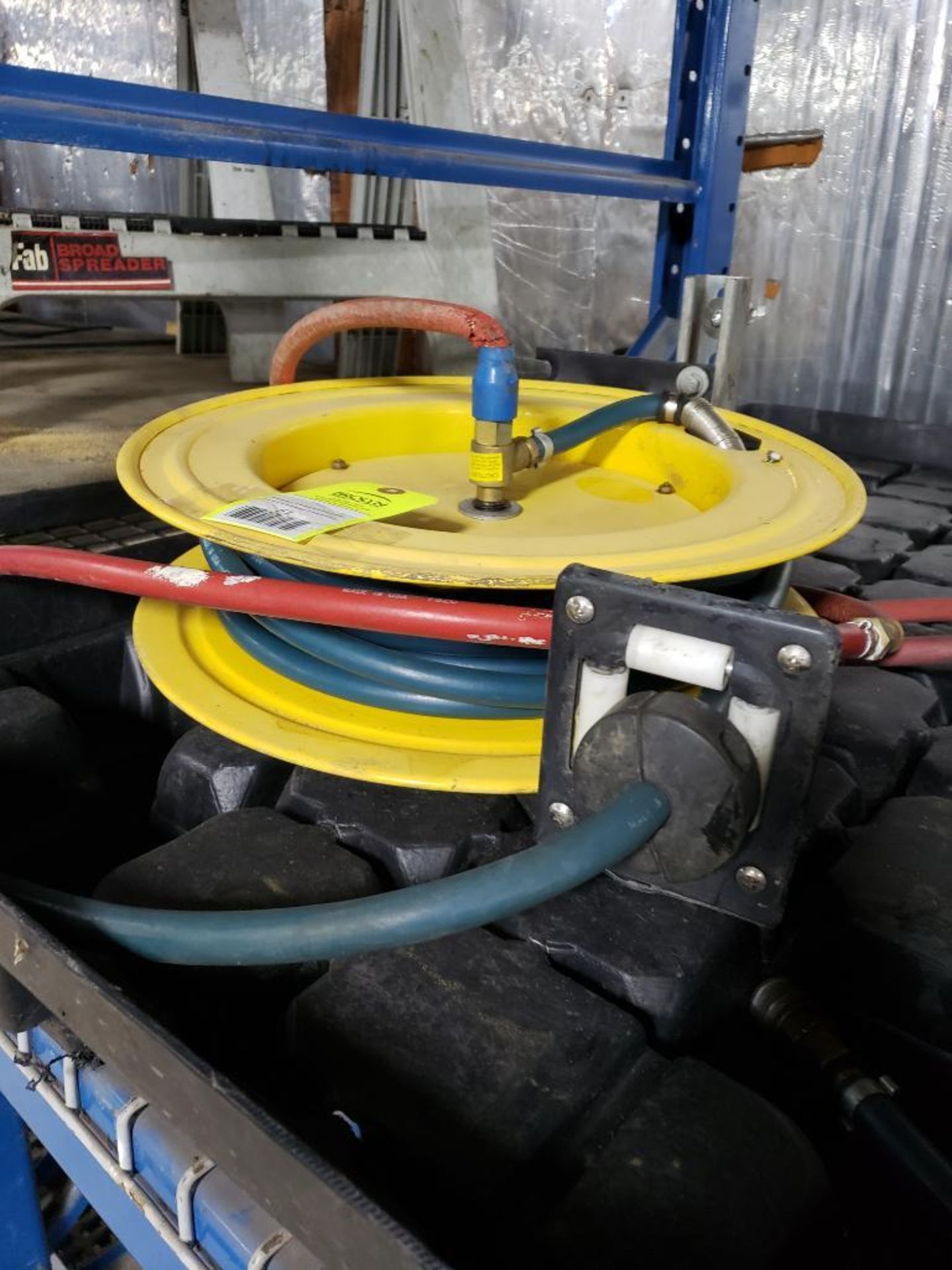 Pnuematic hose reel.