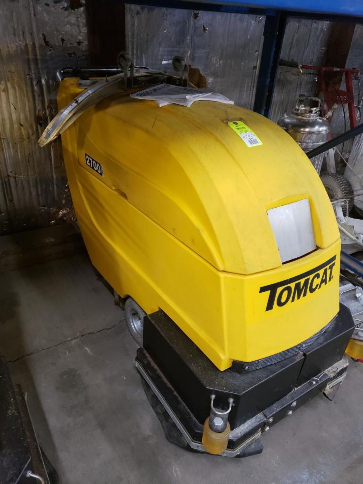 Tomcat 2700 industrial floor scrubber includes charger. - Image 2 of 5