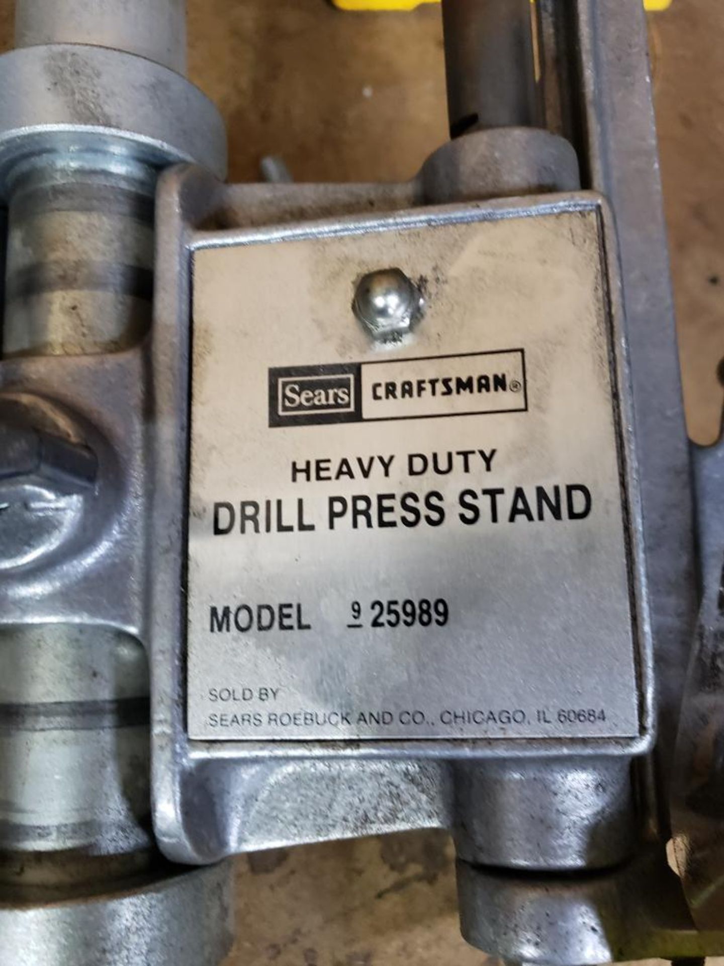 Sears Craftsman heavy duty drill press stand for handheld drill. Model 925989. - Image 2 of 3