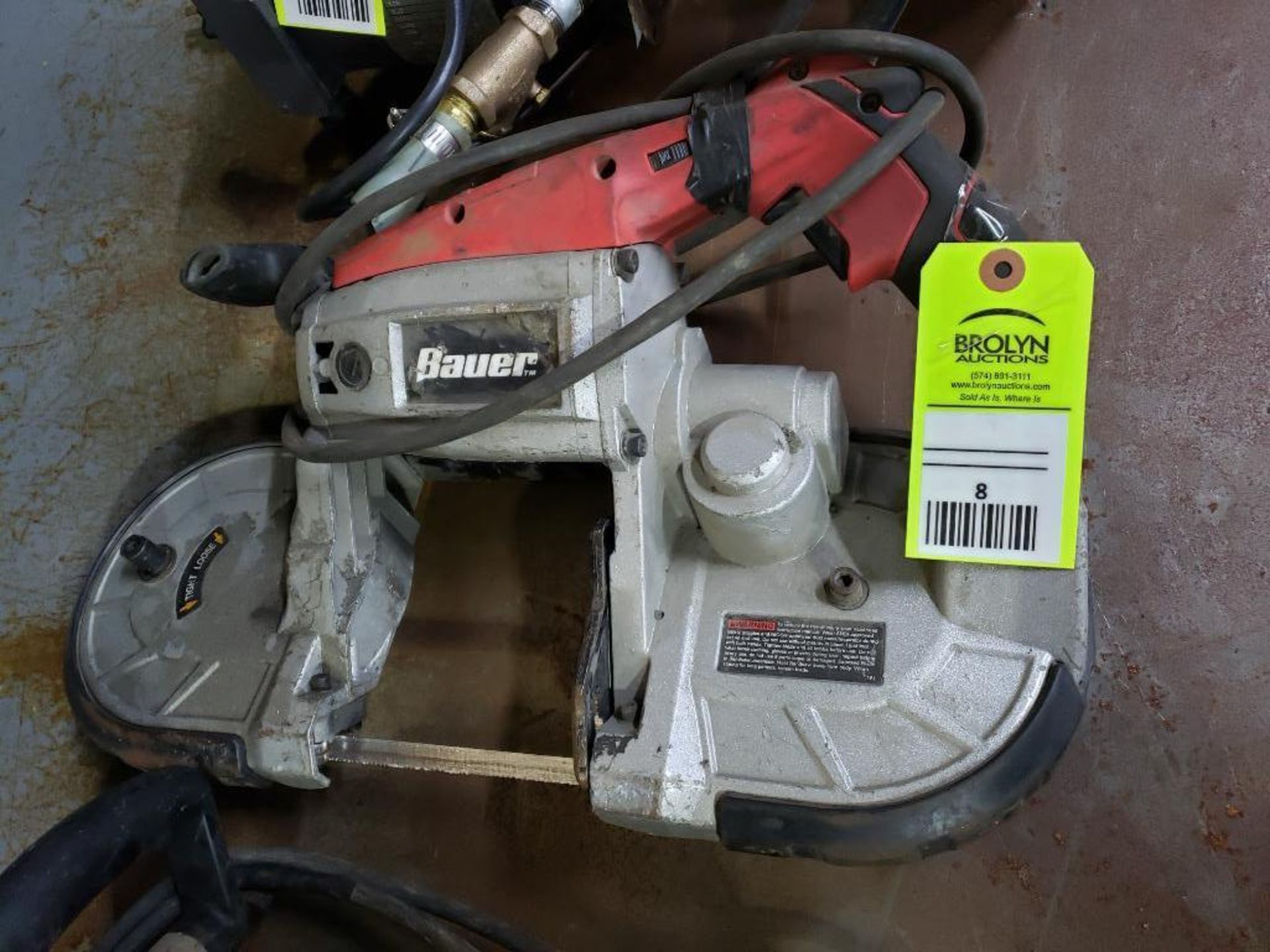 Bauer portable bandsaw. 110v single phase.