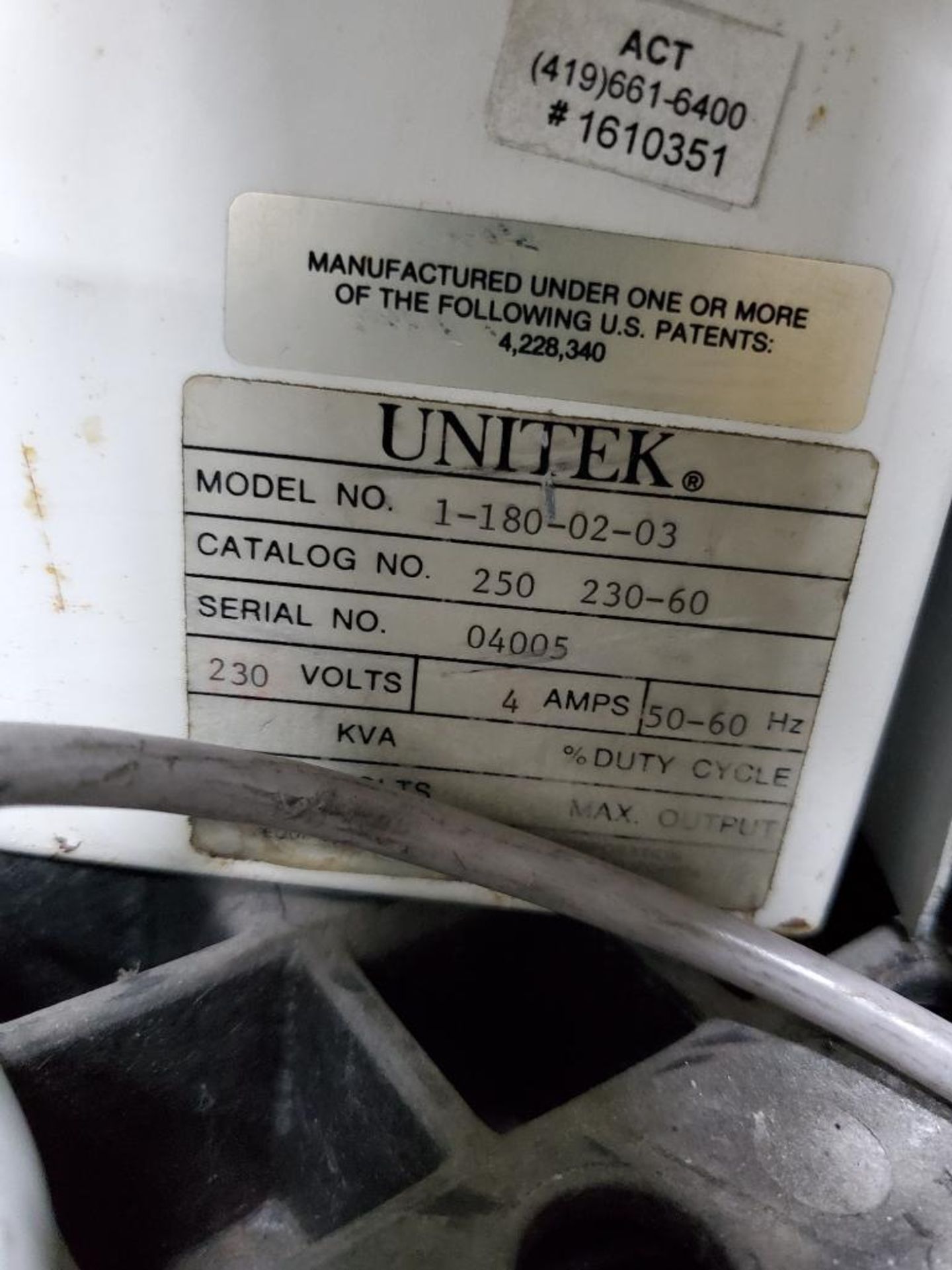 Unitek weld controller. Model 1-180-02-03. - Image 4 of 4