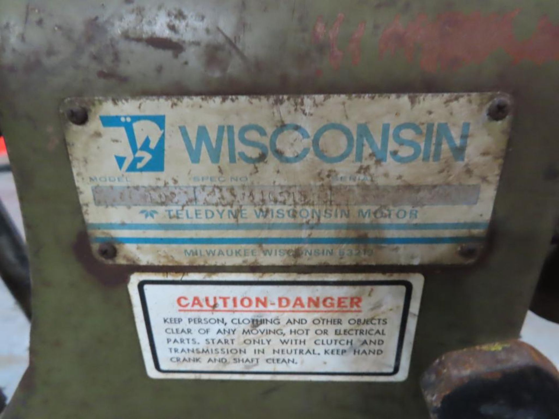 Gas concrete saw. Brand unmarked. Wisconsin engine. 12" approx blade capacity. - Image 2 of 3