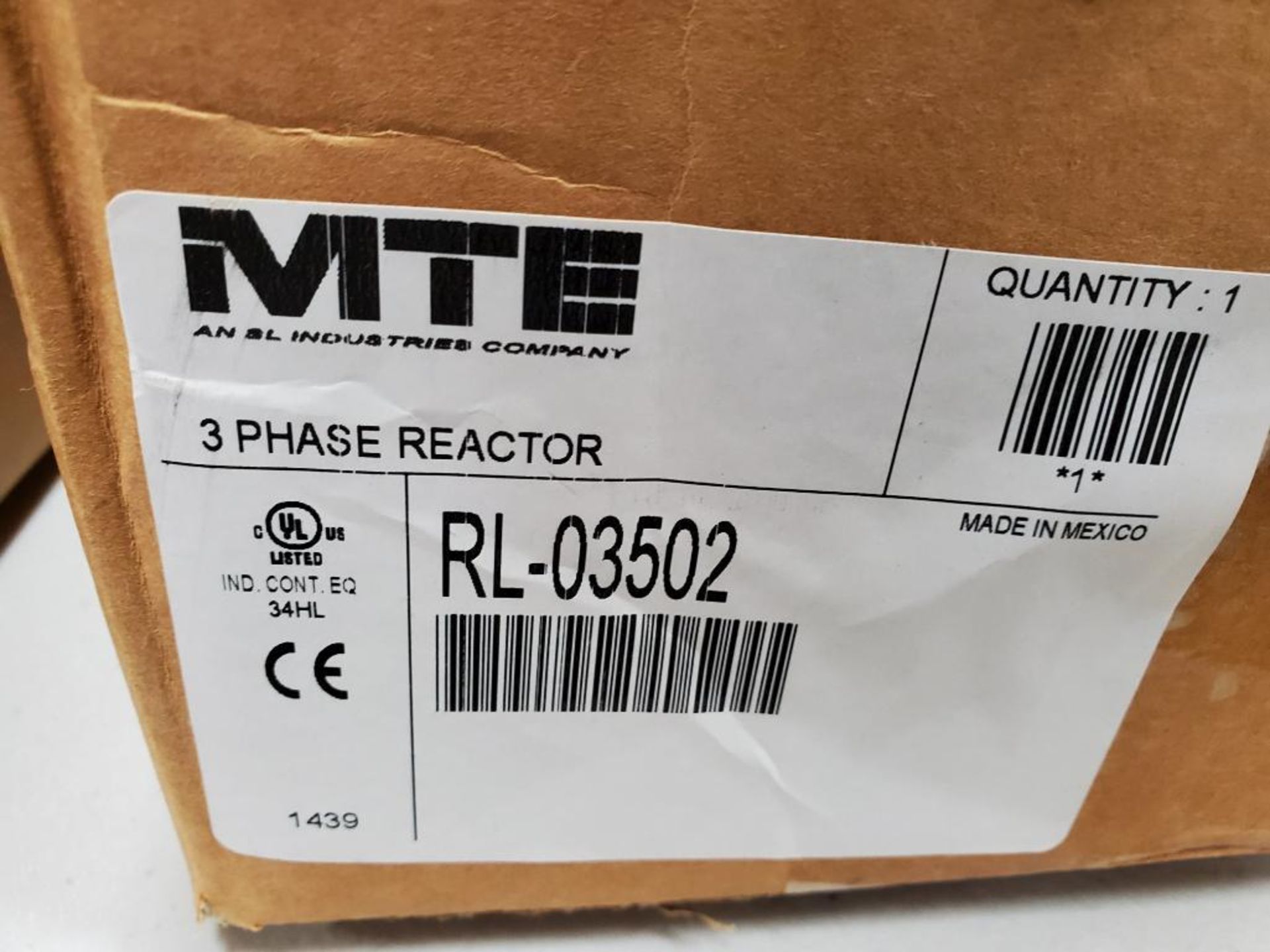 MTE 3 phase line reactor. Model RL-03502. New in box. - Image 3 of 3