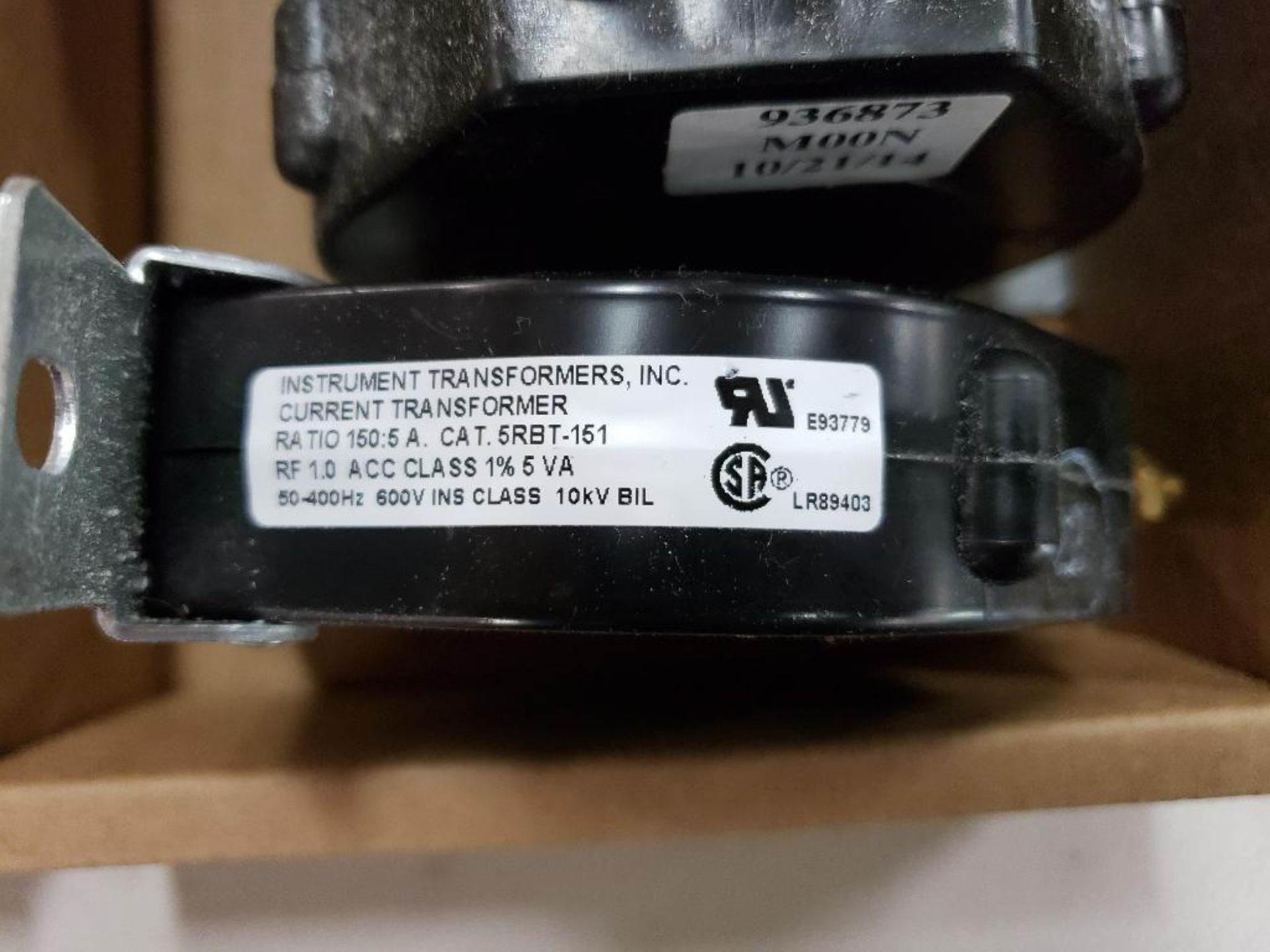 Qty 8 - Instrument Transformers Inc Current Transformer. Catalog 5RBT-151. New as pictured. - Image 3 of 3