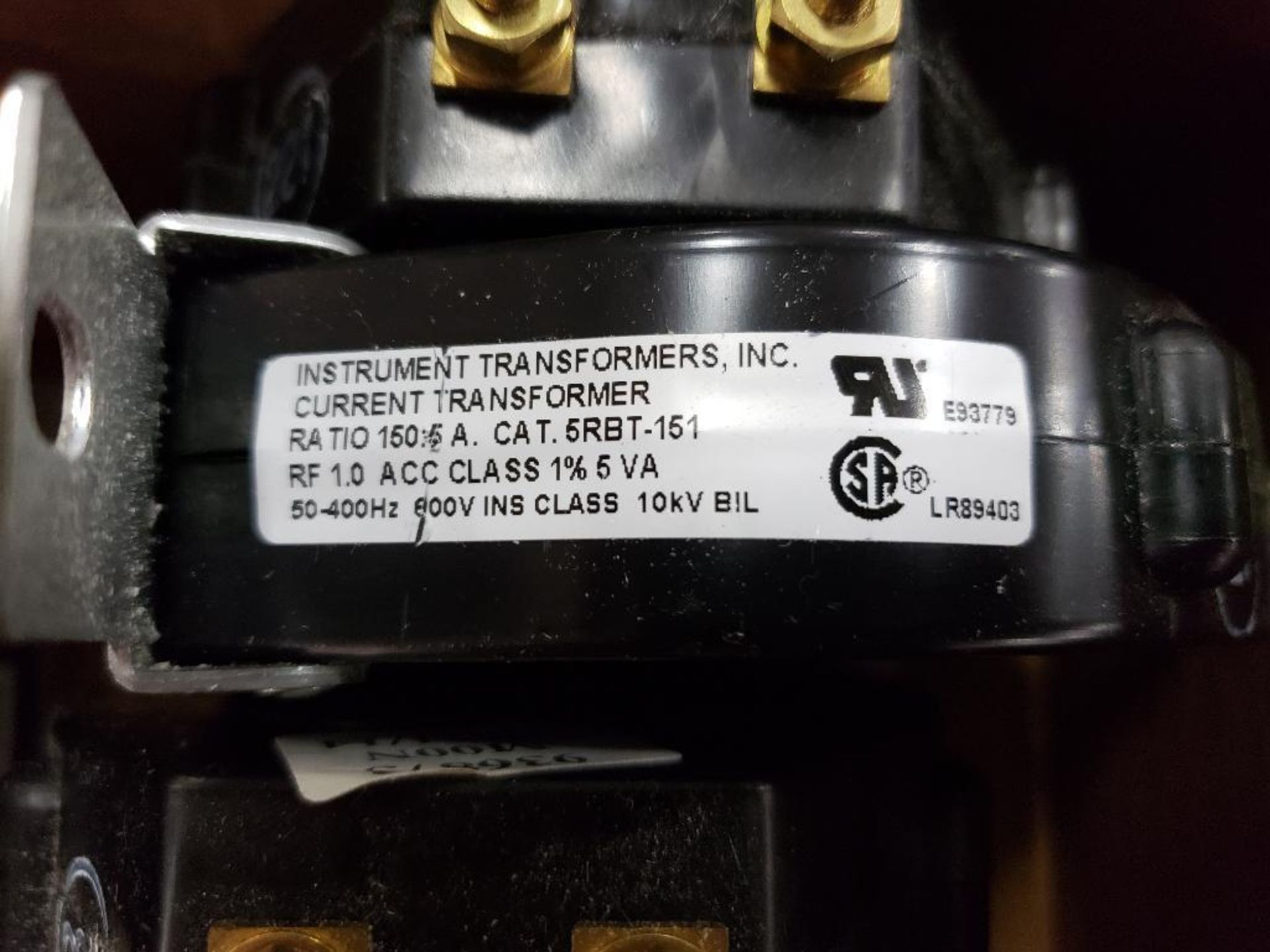 Qty 10 - Instrument Transformers Inc Current Transformer. Catalog 5RBT-151. New as pictured. - Image 2 of 3