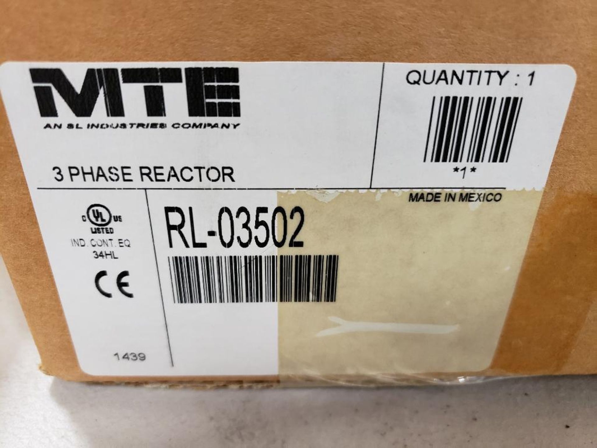 MTE 3 phase line reactor. Model RL-03502. New in box. - Image 3 of 3