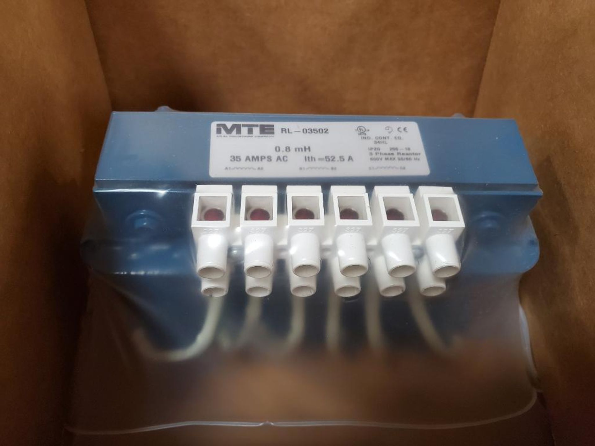 MTE 3 phase line reactor. Model RL-03502. New in box. - Image 2 of 3