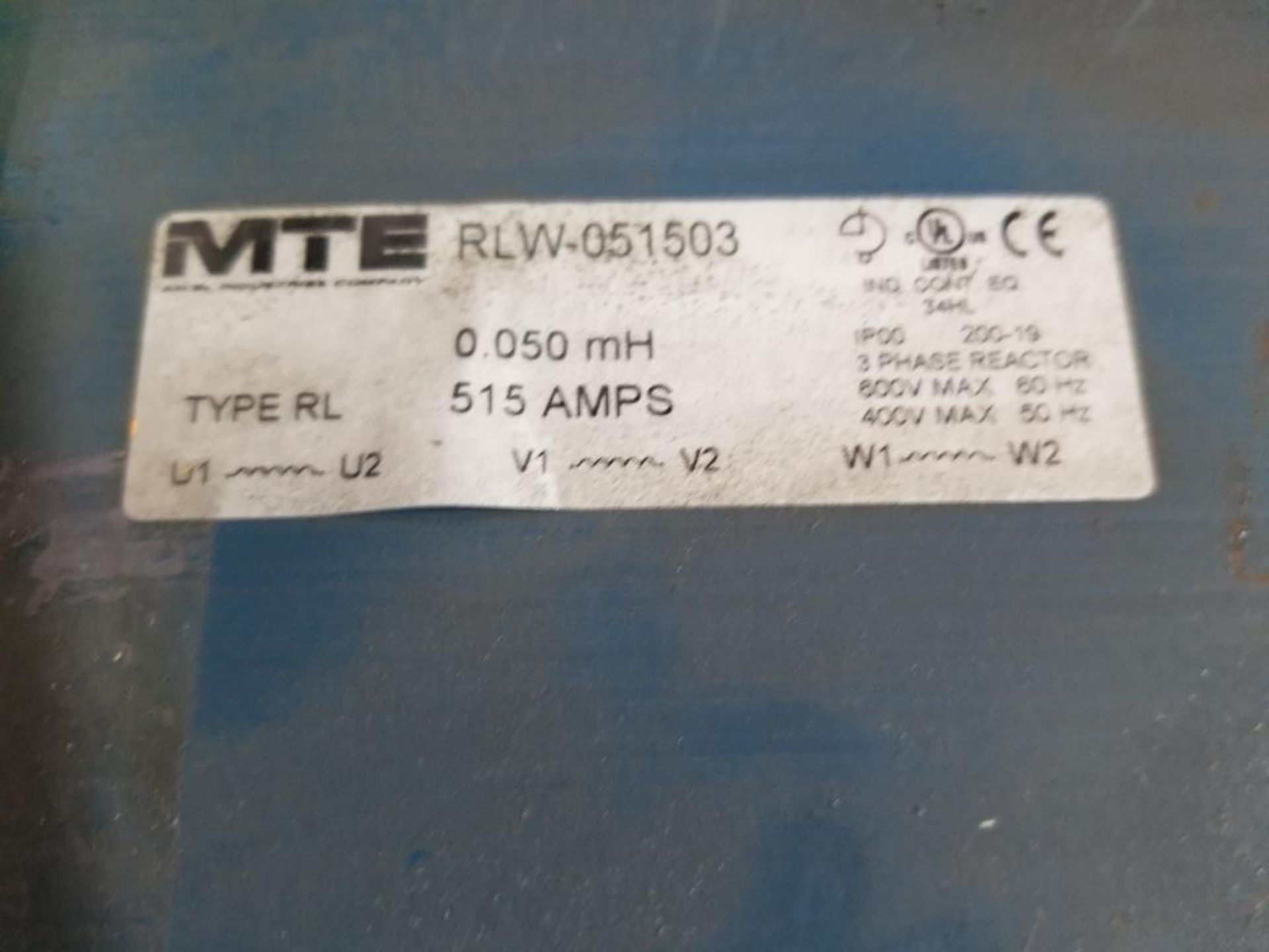 MTE line reactor. Model RLW-051503. New with minor shelf wear. - Image 4 of 4